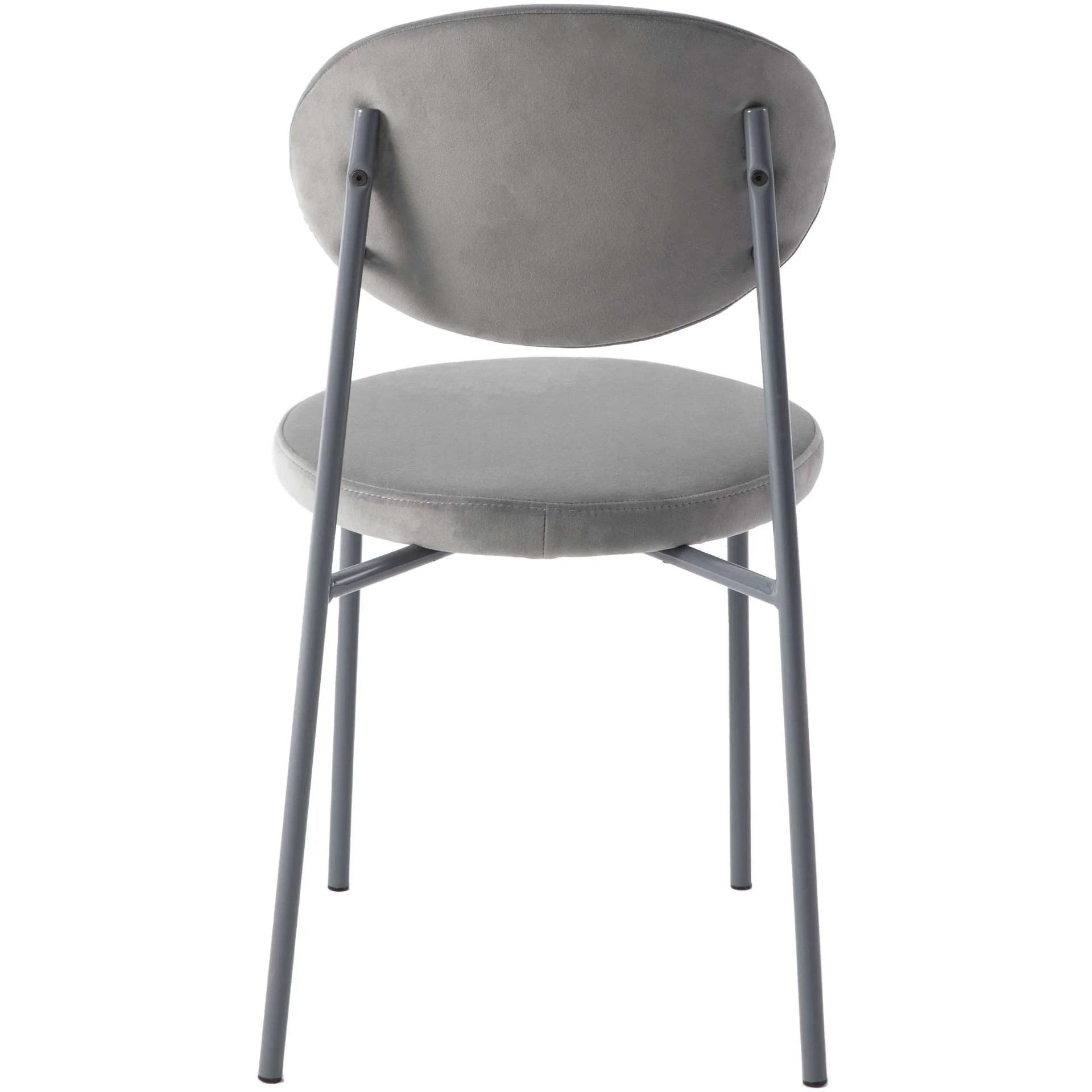 LeisureMod Euston Modern Velvet Dining Chair with Grey Steel Frame - Image 30