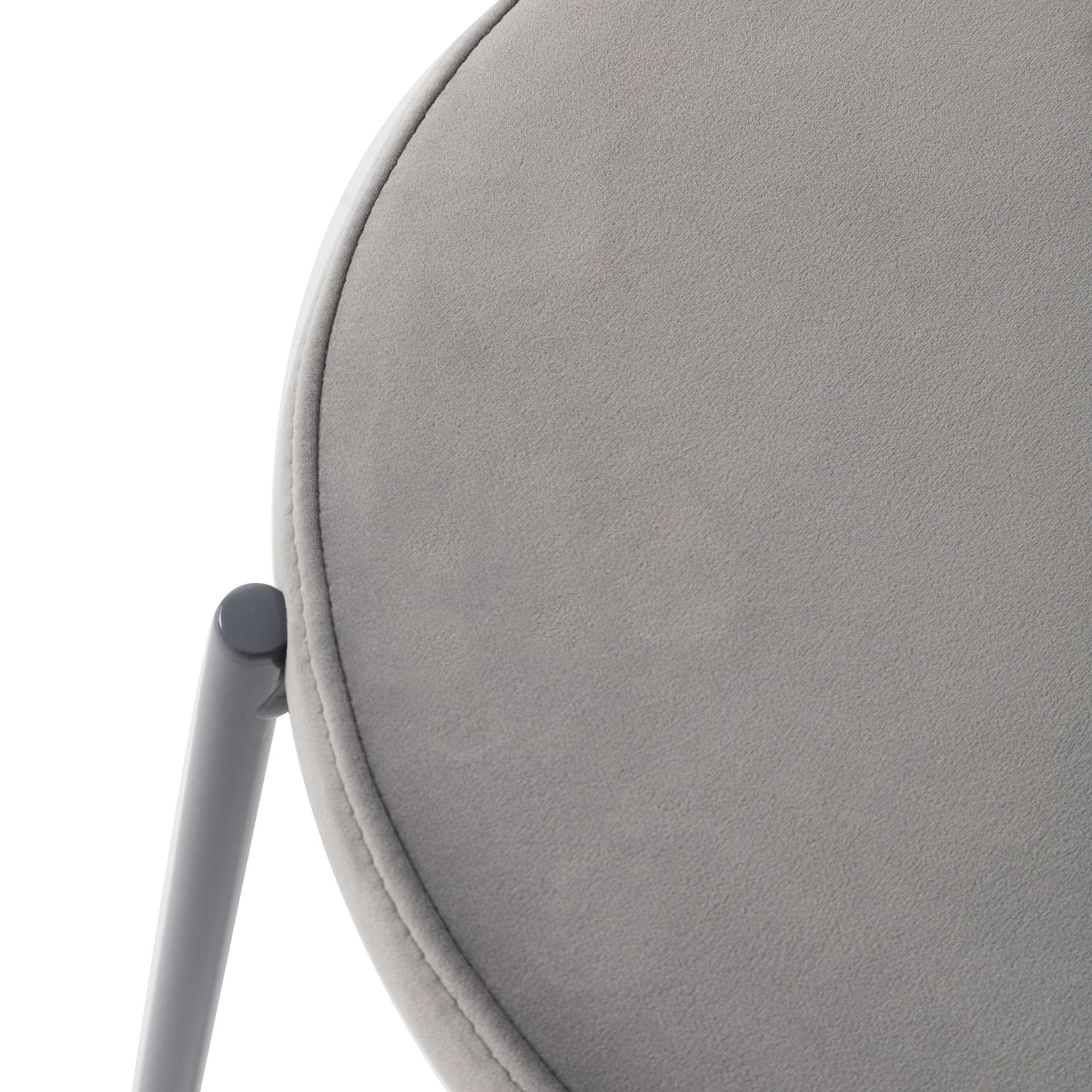 LeisureMod Euston Modern Velvet Dining Chair with Grey Steel Frame - Image 32