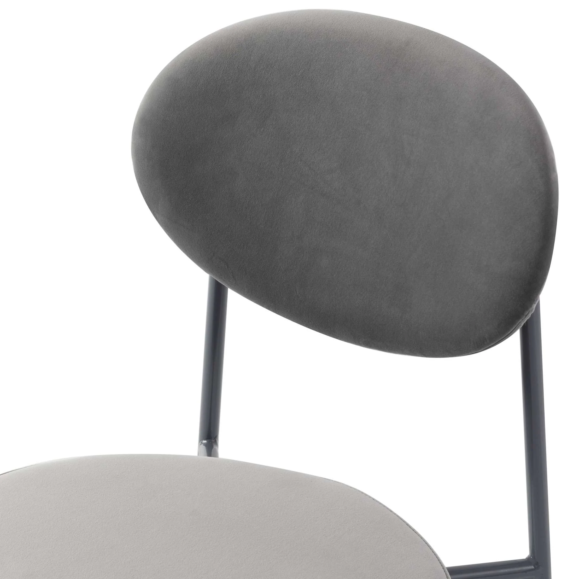 LeisureMod Euston Modern Velvet Dining Chair with Grey Steel Frame - Image 33