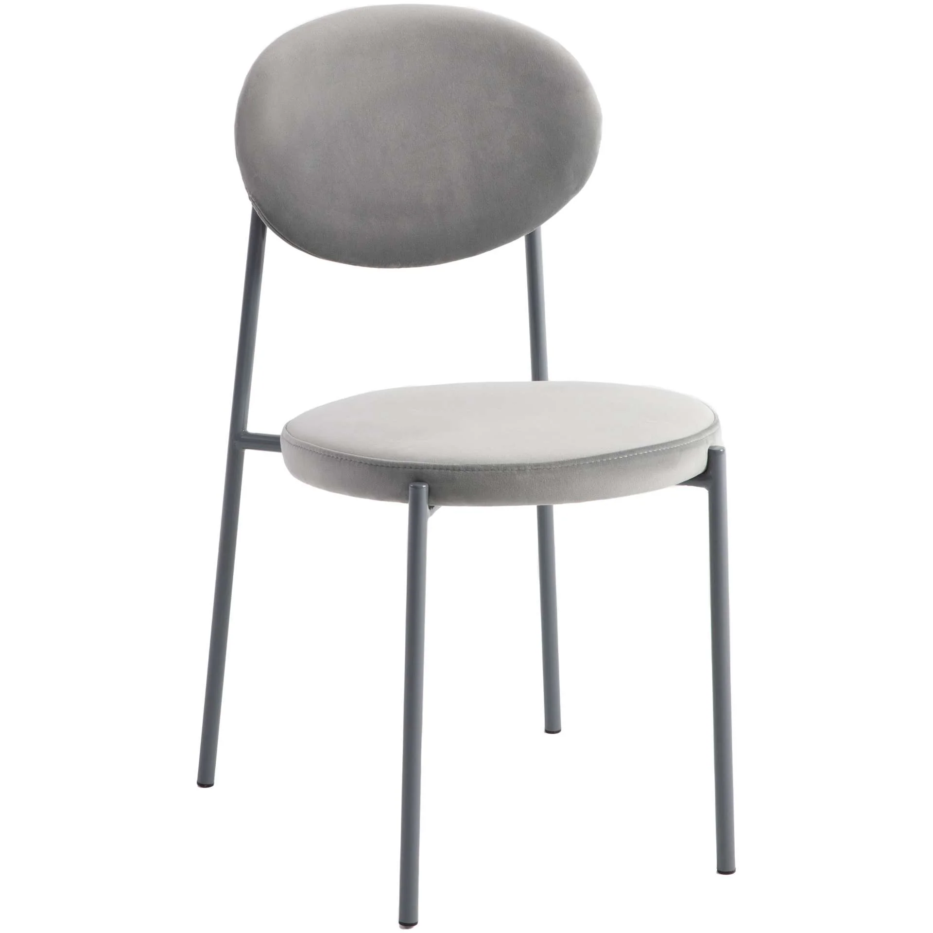 LeisureMod Euston Modern Velvet Dining Chair with Grey Steel Frame - Image 34