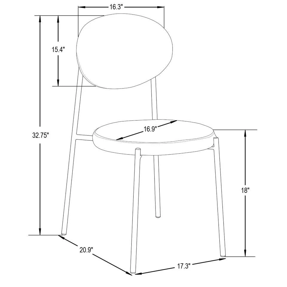 LeisureMod Euston Modern Velvet Dining Chair with Grey Steel Frame - Image 35