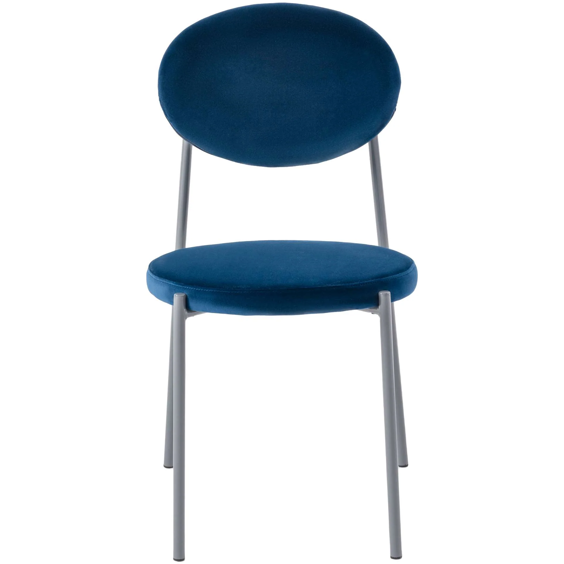 LeisureMod Euston Modern Velvet Dining Chair with Grey Steel Frame - Image 38