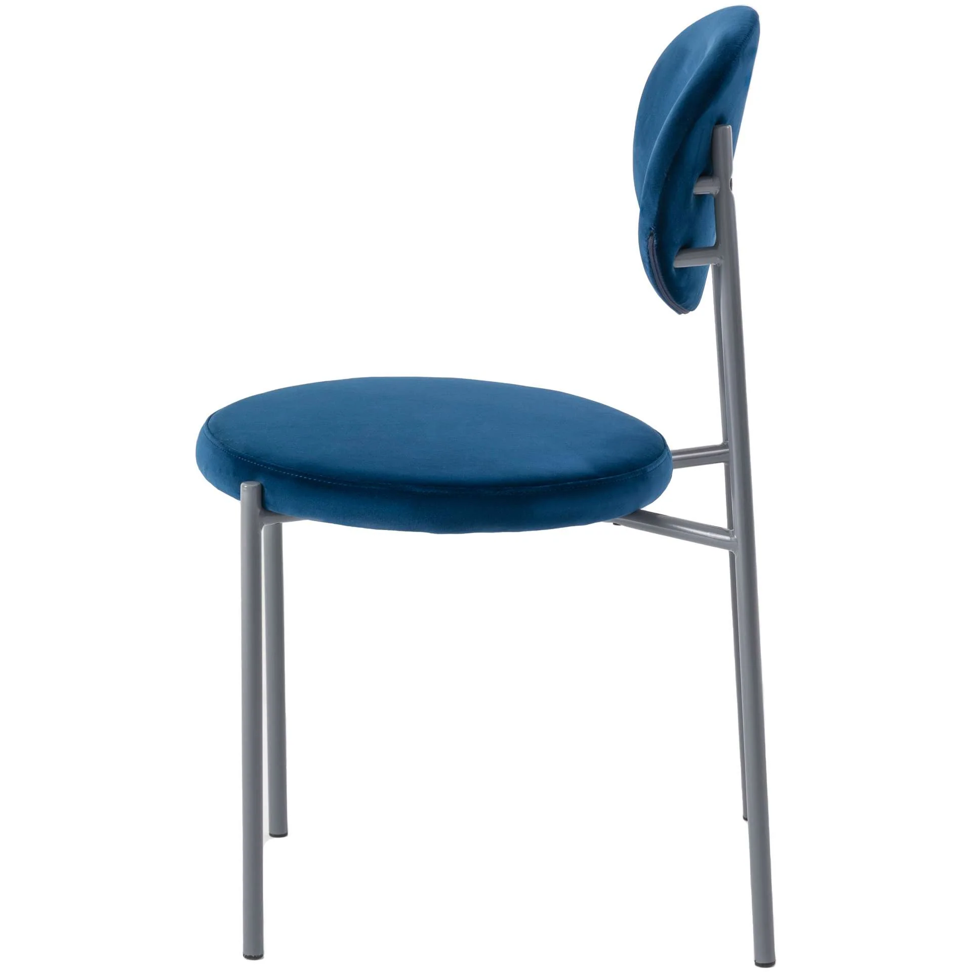 LeisureMod Euston Modern Velvet Dining Chair with Grey Steel Frame - Image 39