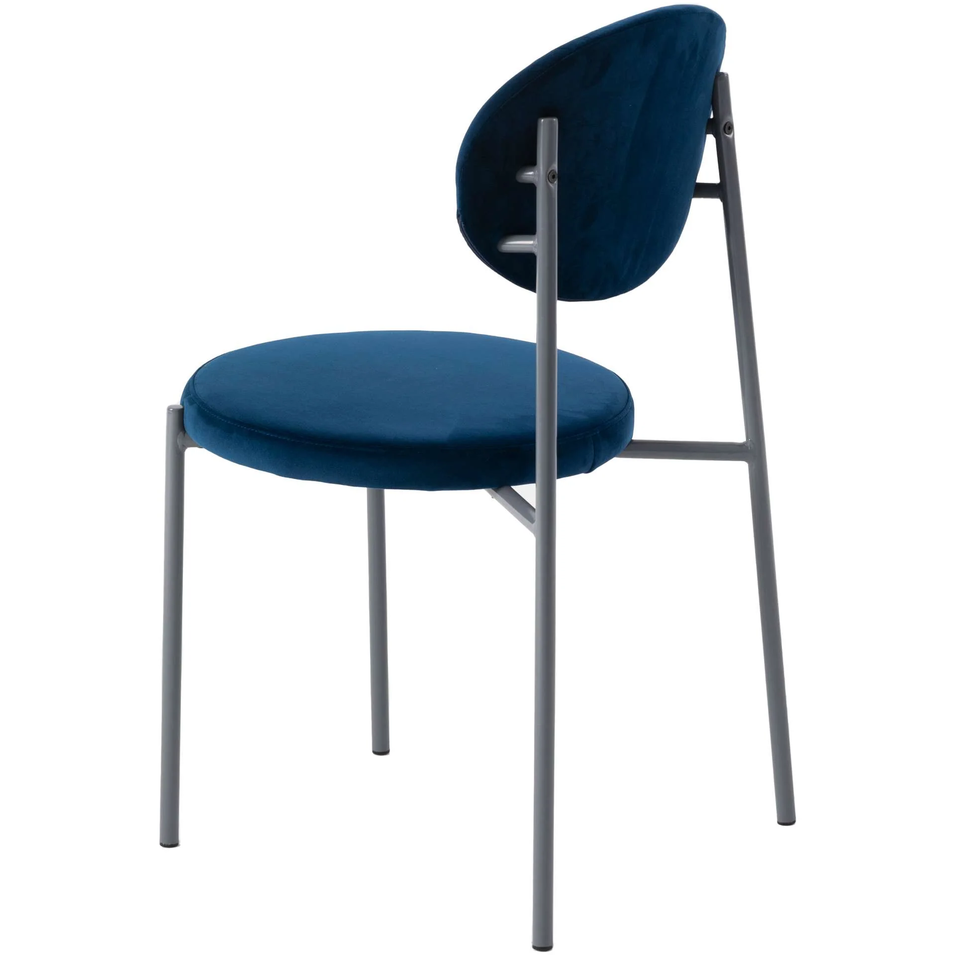 LeisureMod Euston Modern Velvet Dining Chair with Grey Steel Frame - Image 40