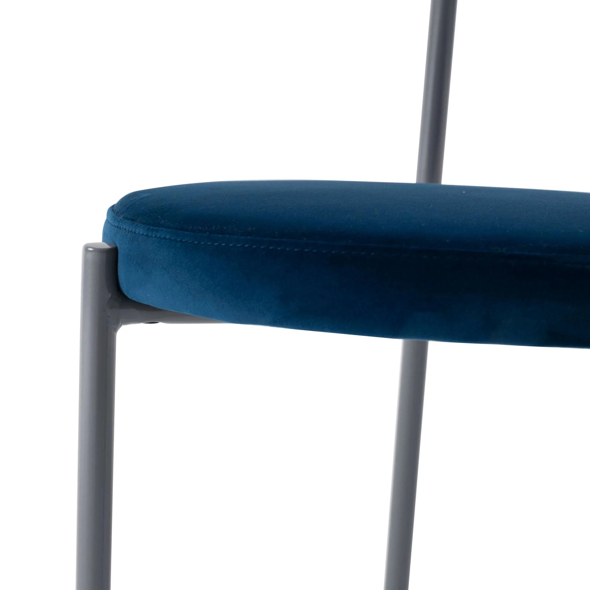 LeisureMod Euston Modern Velvet Dining Chair with Grey Steel Frame - Image 41