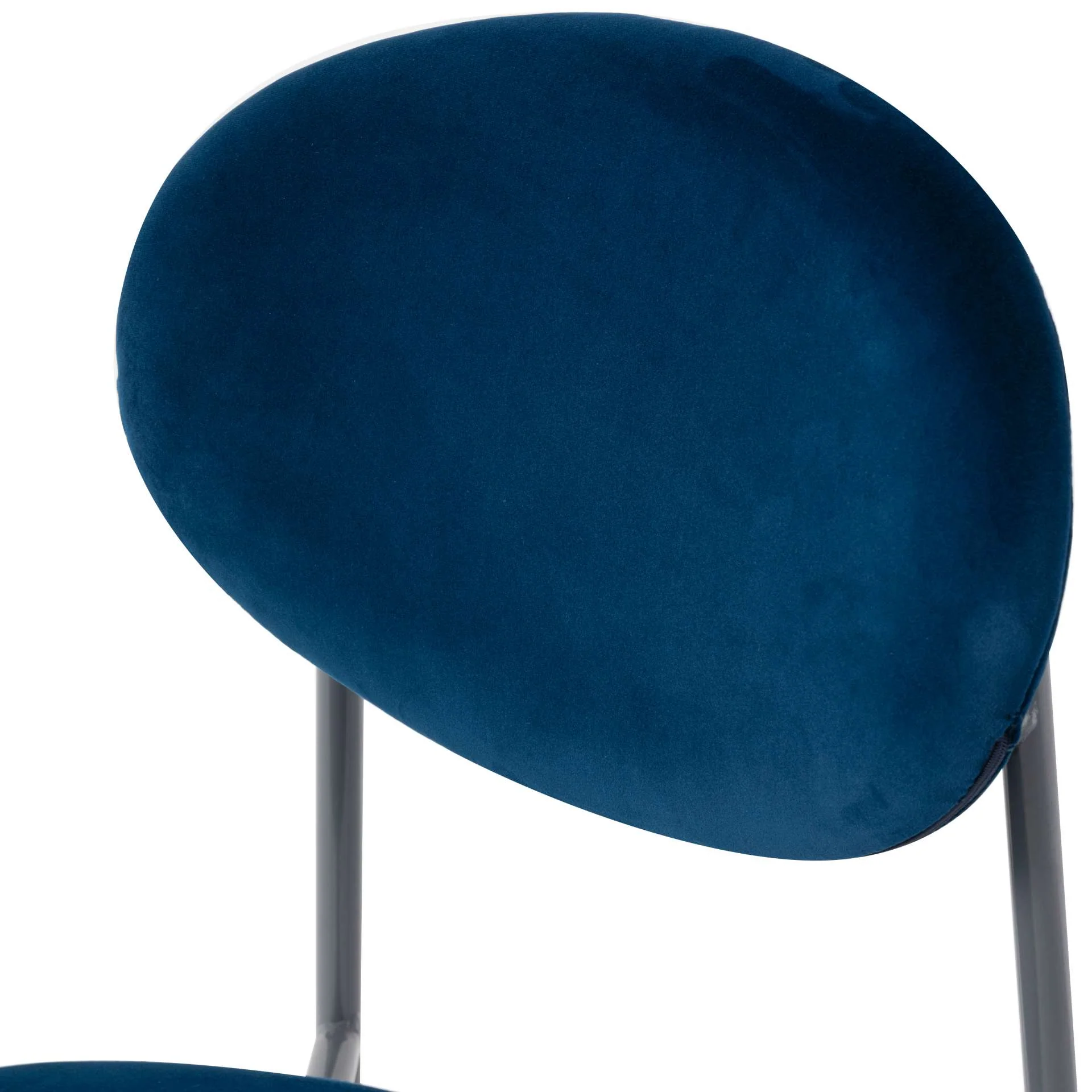 LeisureMod Euston Modern Velvet Dining Chair with Grey Steel Frame - Image 42