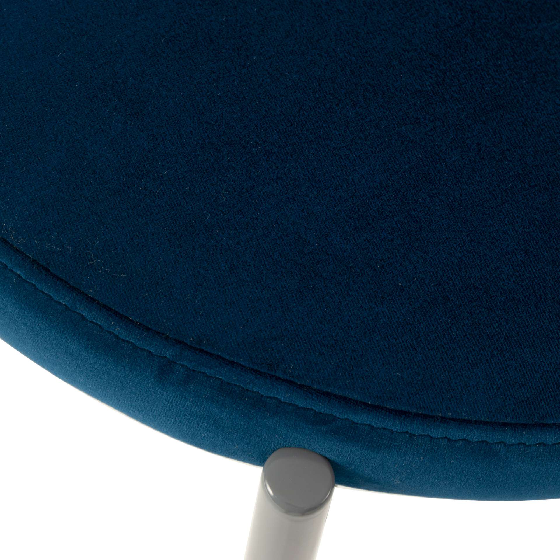 LeisureMod Euston Modern Velvet Dining Chair with Grey Steel Frame - Image 43