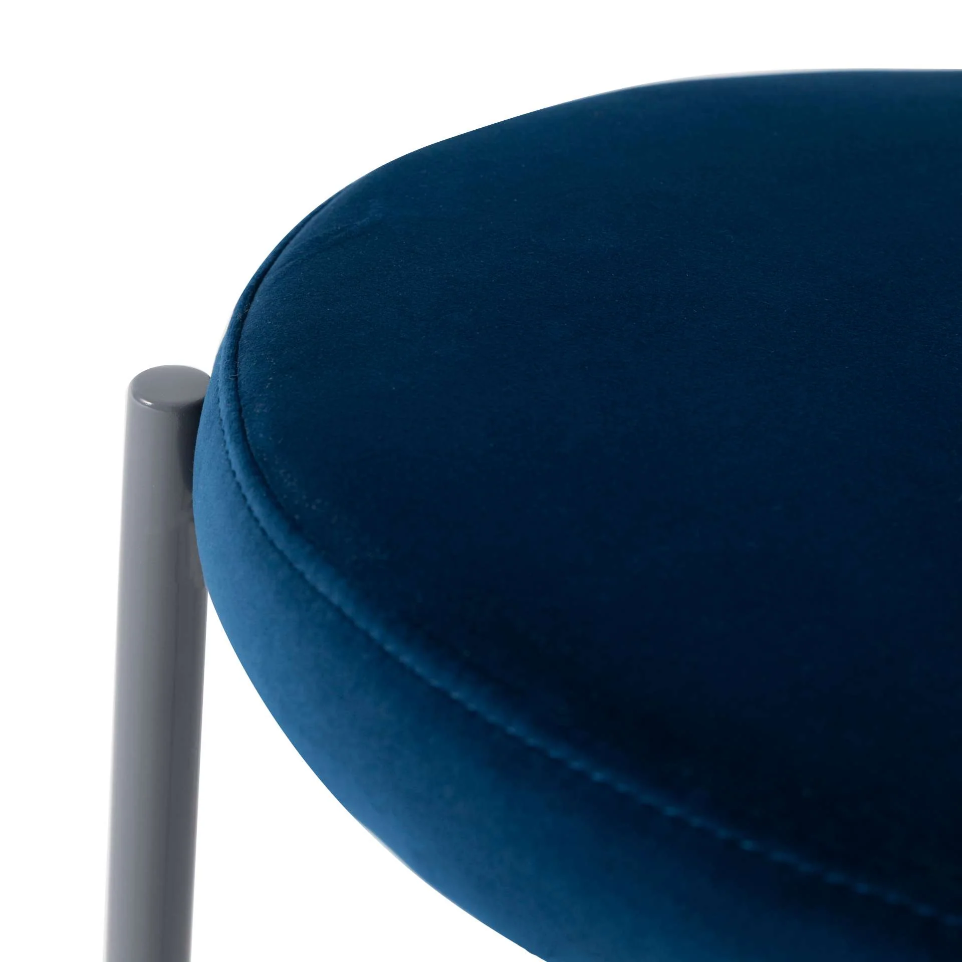 LeisureMod Euston Modern Velvet Dining Chair with Grey Steel Frame - Image 44