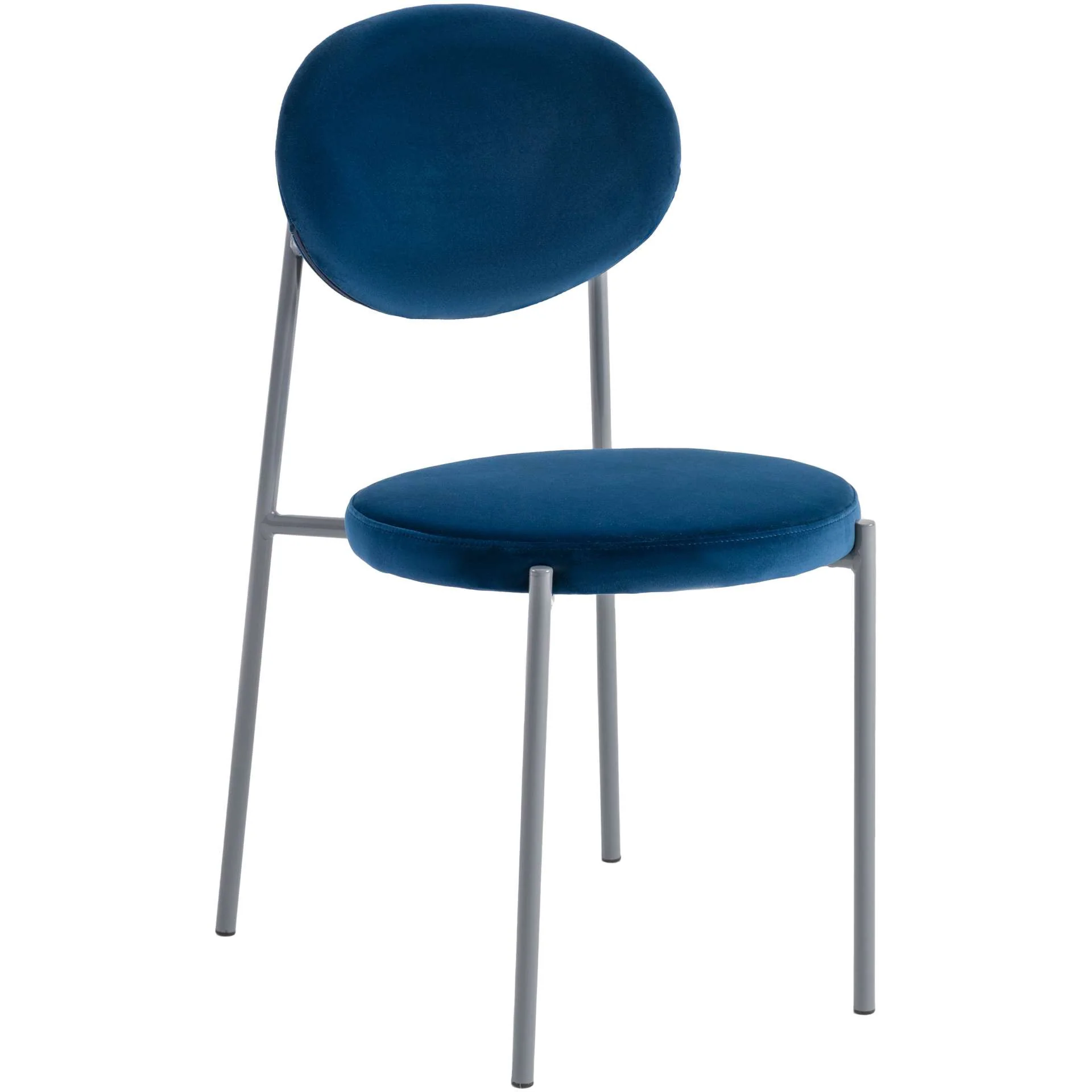 LeisureMod Euston Modern Velvet Dining Chair with Grey Steel Frame - Image 45