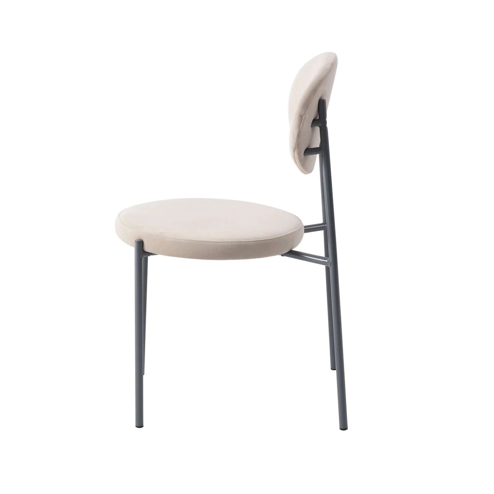 LeisureMod Euston Modern Velvet Dining Chair with Grey Steel Frame - Image 5