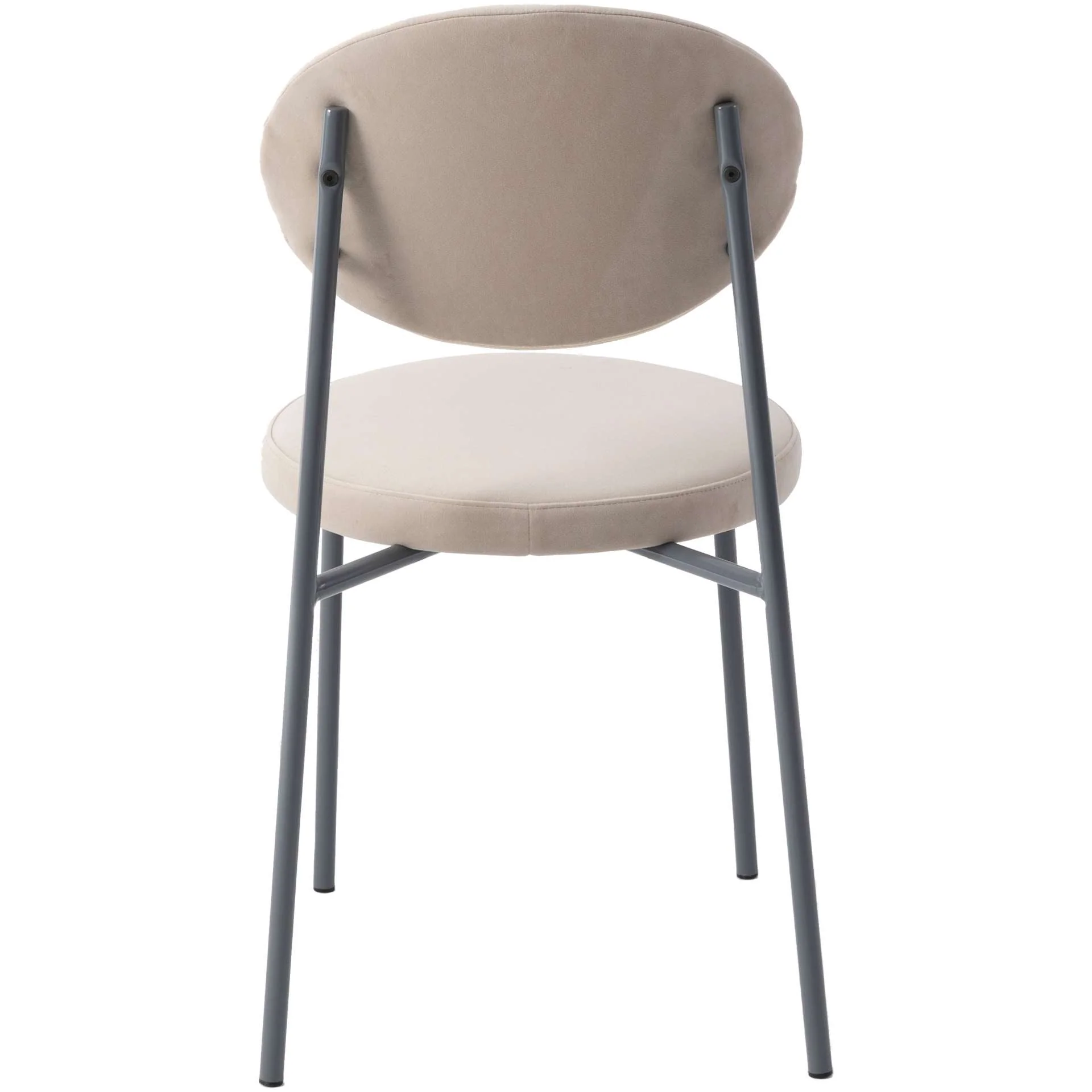 LeisureMod Euston Modern Velvet Dining Chair with Grey Steel Frame - Image 7