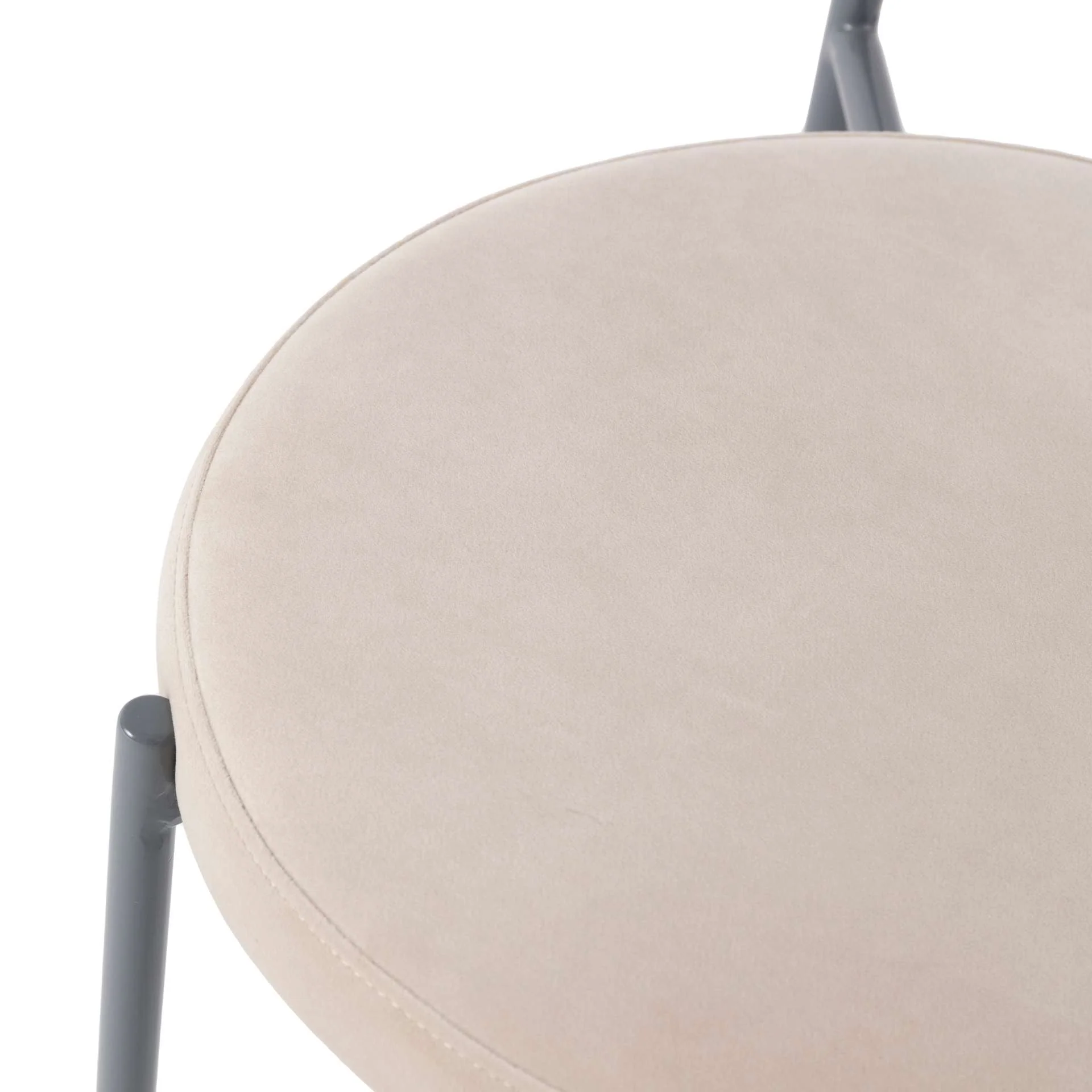 LeisureMod Euston Modern Velvet Dining Chair with Grey Steel Frame - Image 8