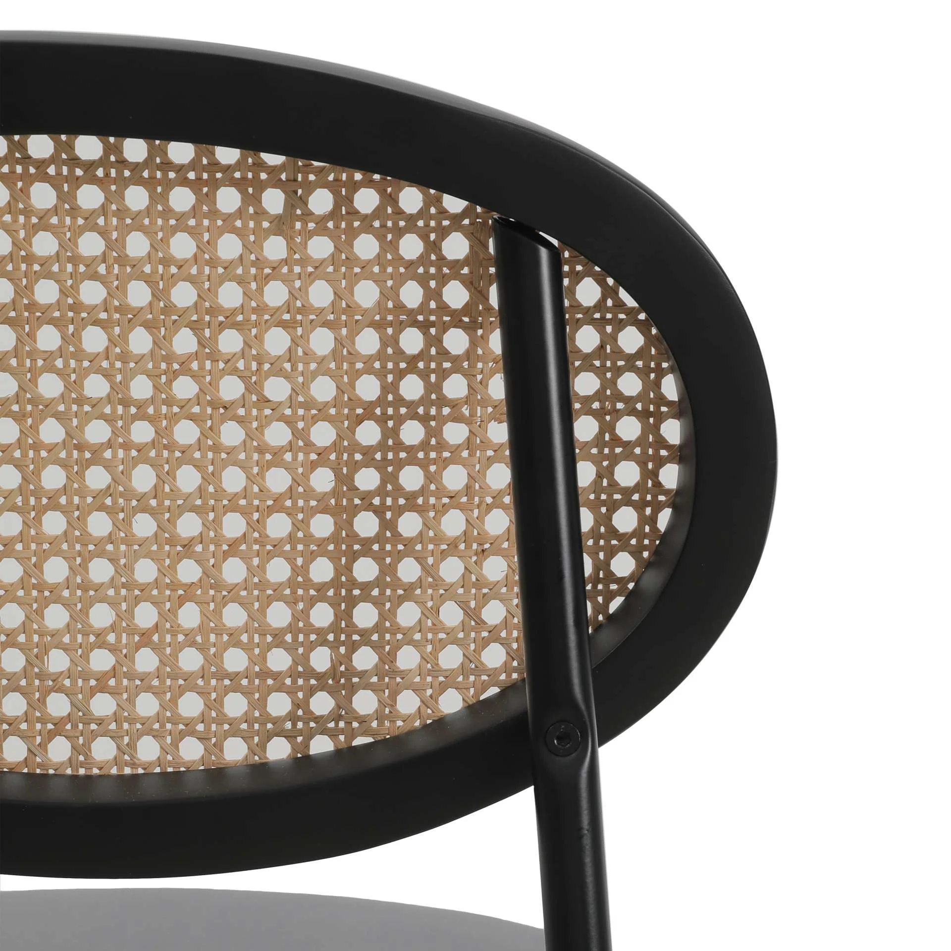 LeisureMod Euston Modern Wicker Bar Stool With Black Steel Frame - Image 13