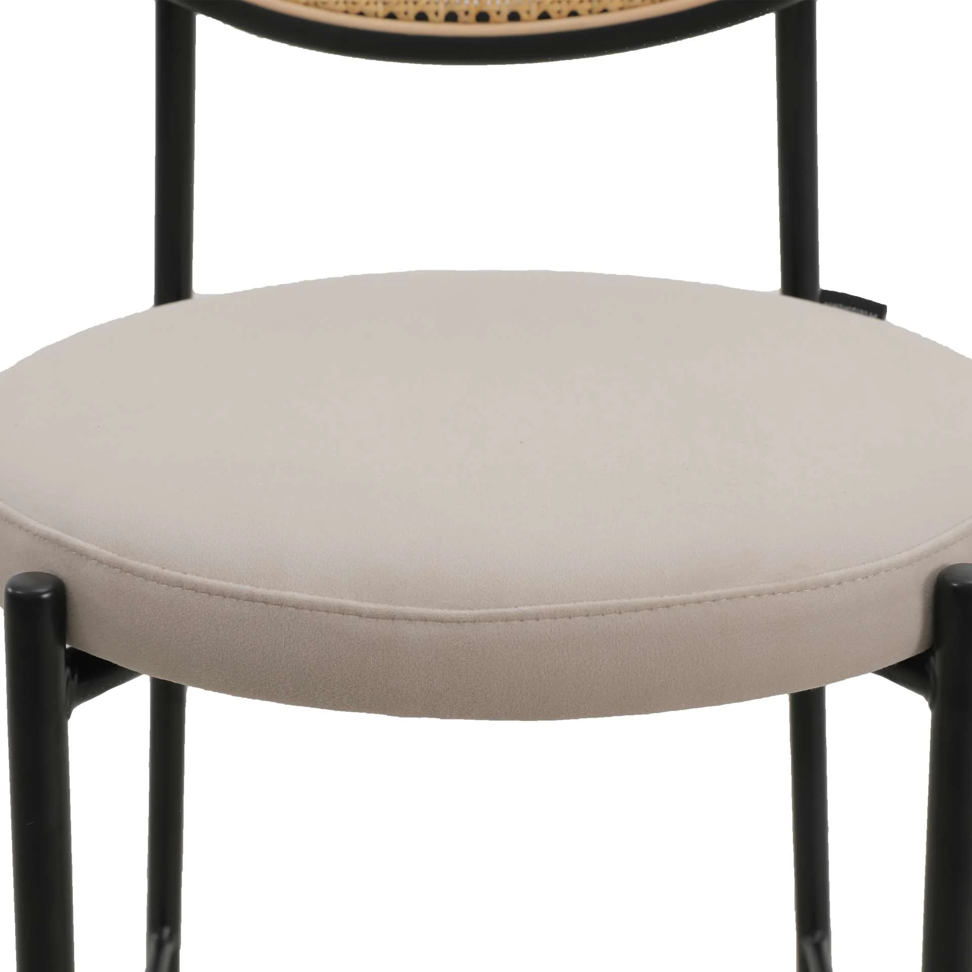 LeisureMod Euston Modern Wicker Bar Stool With Black Steel Frame - Image 7