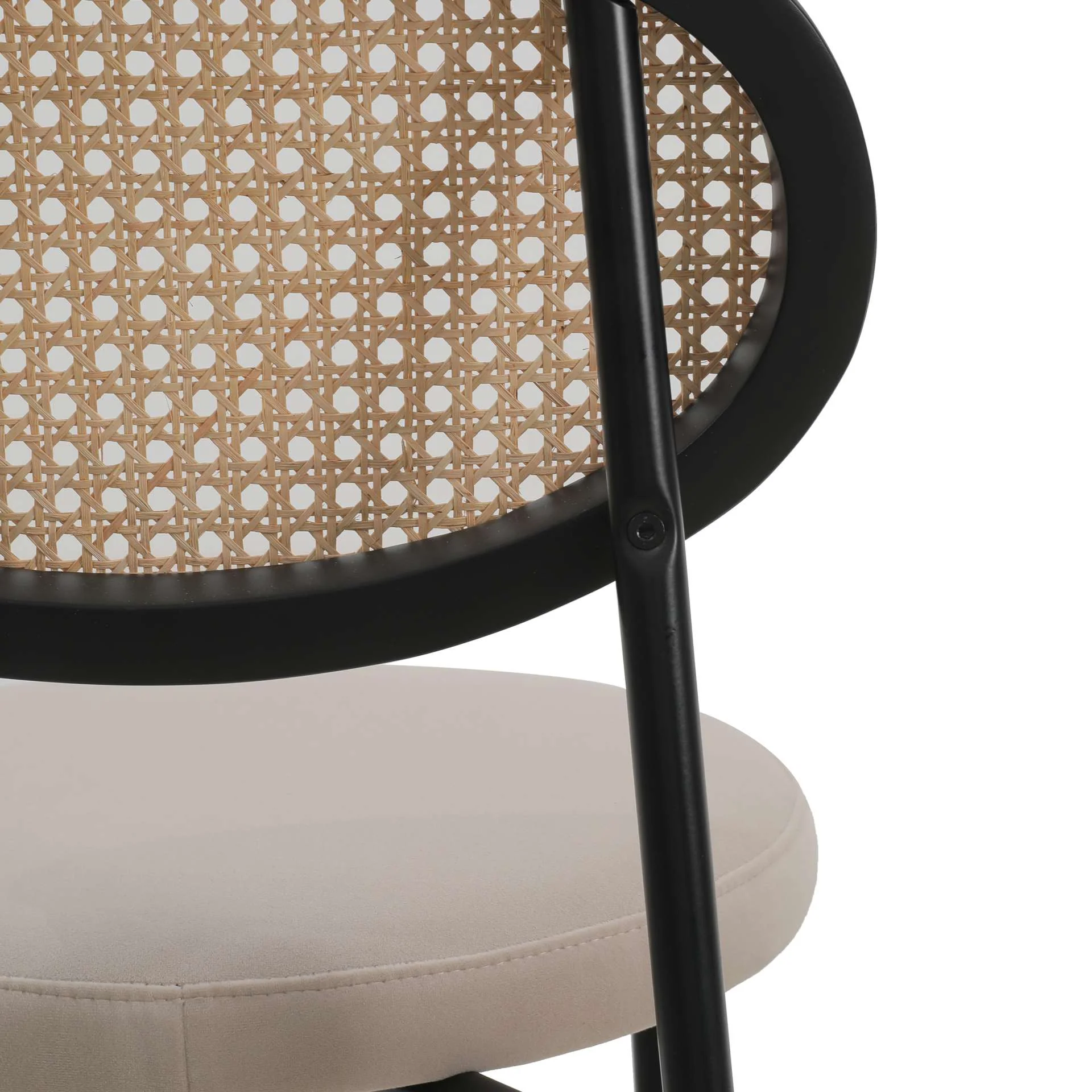 LeisureMod Euston Modern Wicker Bar Stool With Black Steel Frame - Image 8