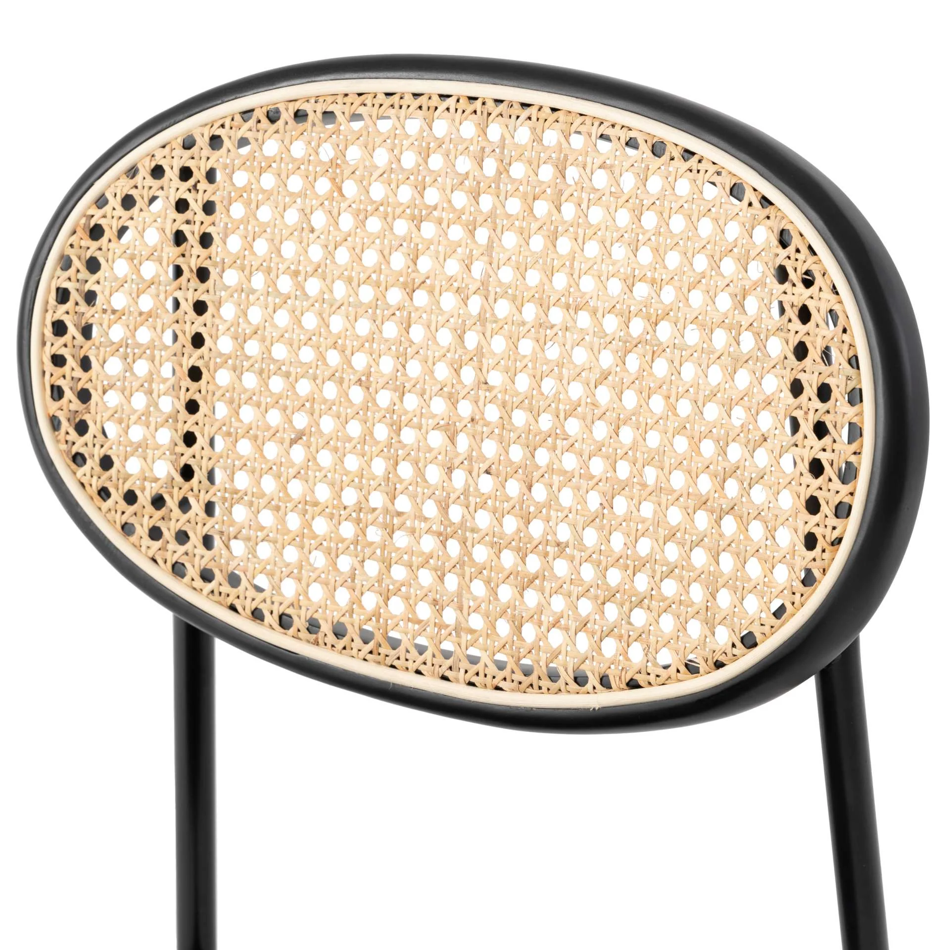 LeisureMod Euston Modern Wicker Dining Chair with Velvet Round Seat - Image 21