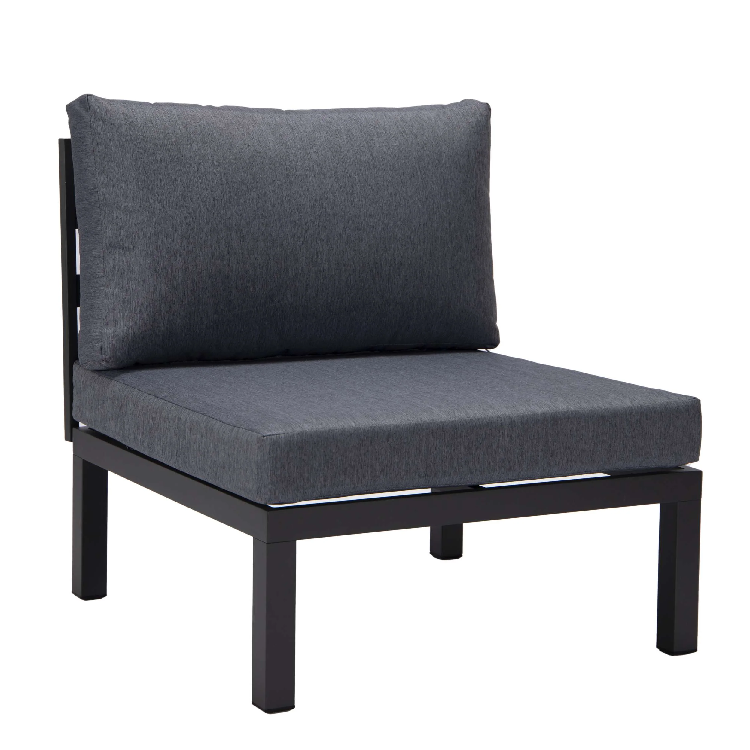 LeisureMod Hamilton 6-Piece Aluminum Patio Conversation Set With Cushions - Image 23