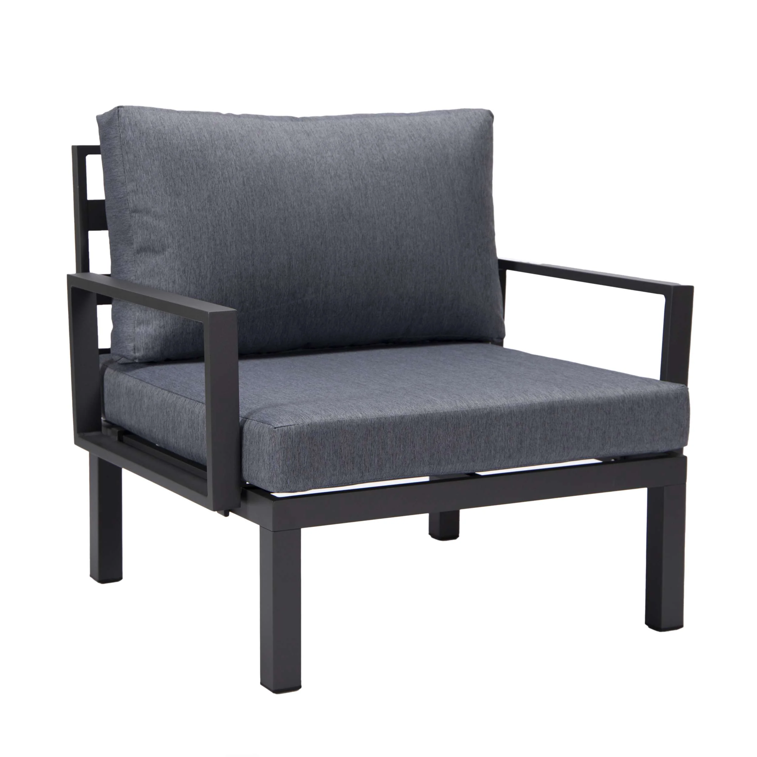 LeisureMod Hamilton 6-Piece Aluminum Patio Conversation Set With Cushions - Image 26