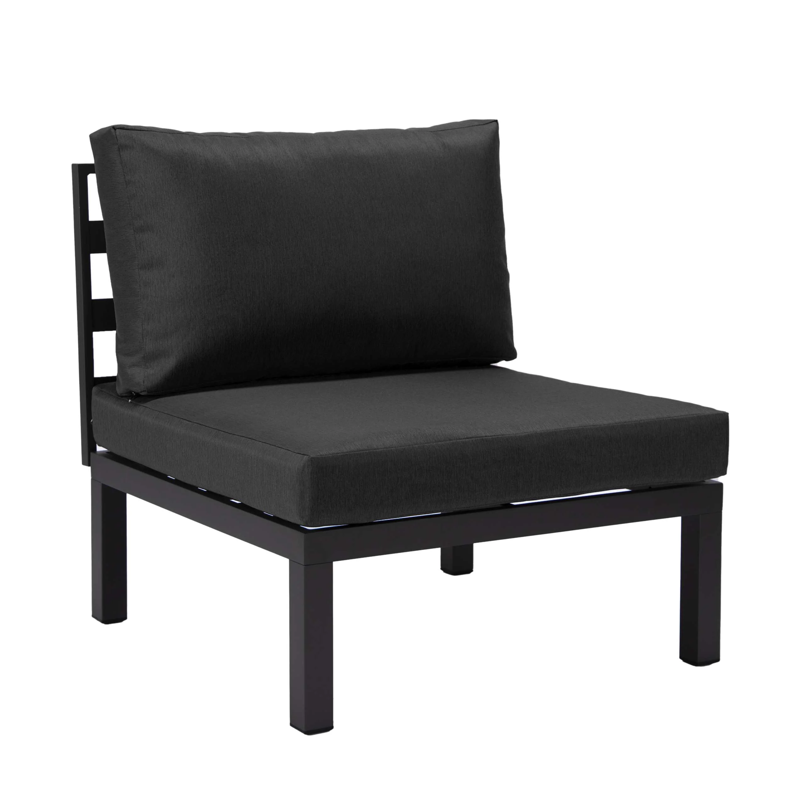 LeisureMod Hamilton 6-Piece Aluminum Patio Conversation Set With Cushions - Image 6