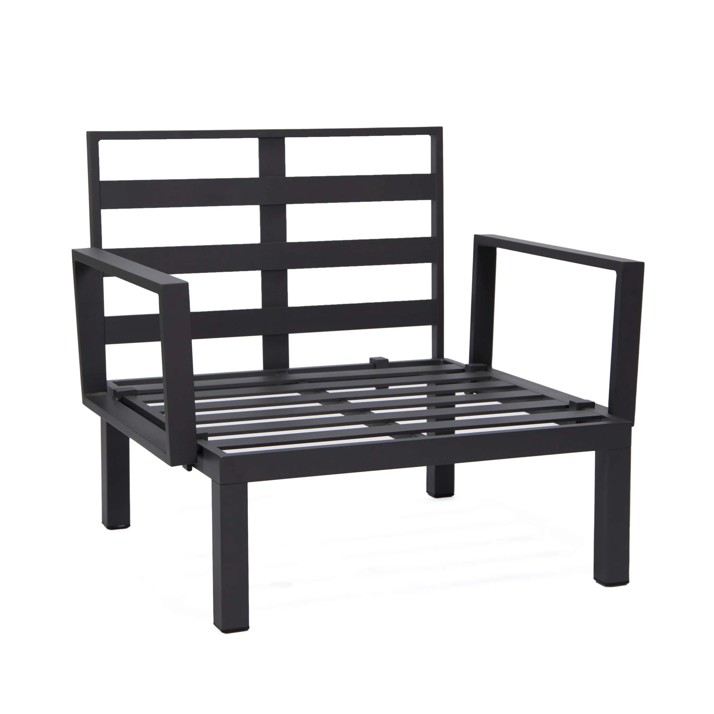 LeisureMod Hamilton 6-Piece Aluminum Patio Conversation Set With Cushions - Image 64