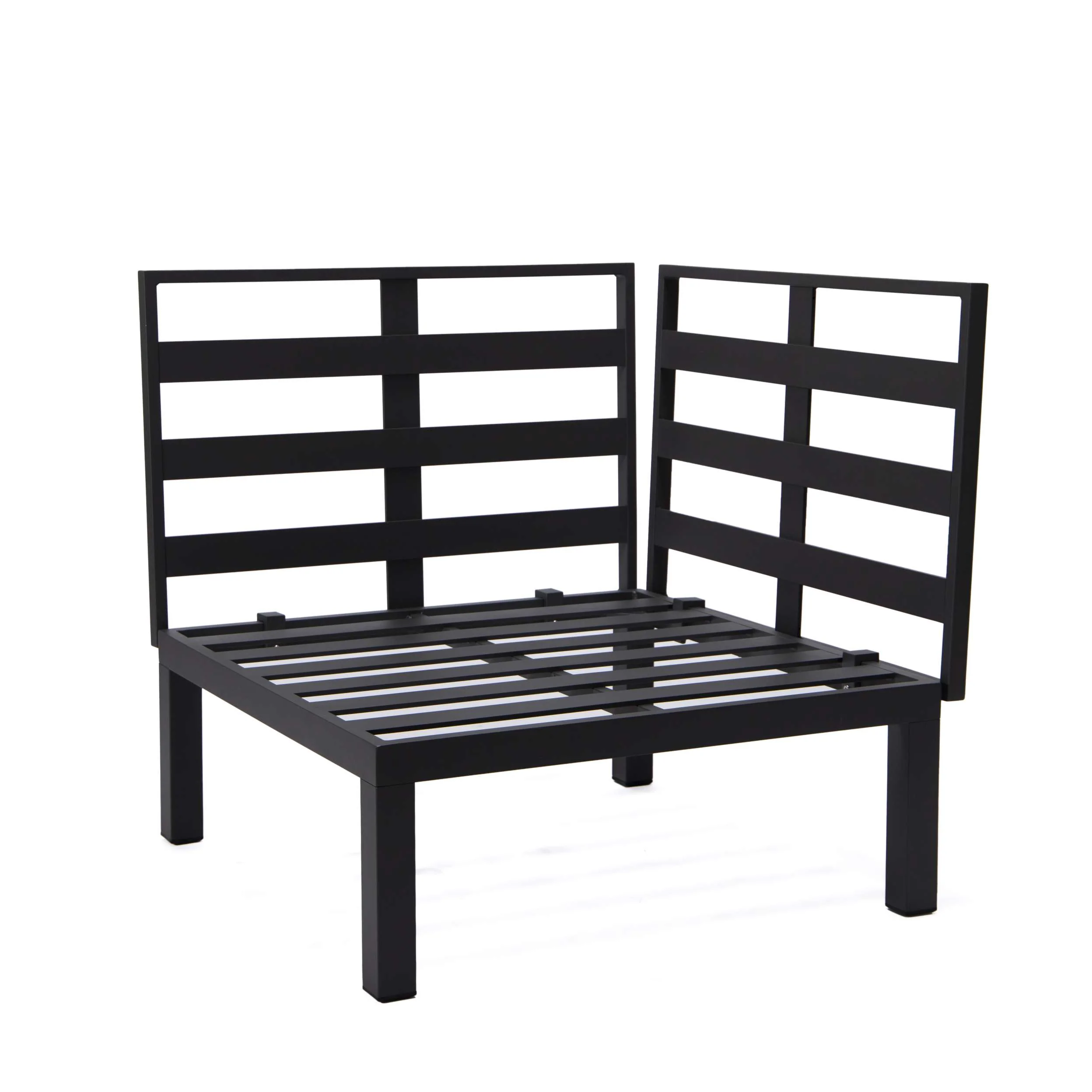 LeisureMod Hamilton 6-Piece Aluminum Patio Conversation Set With Cushions - Image 89