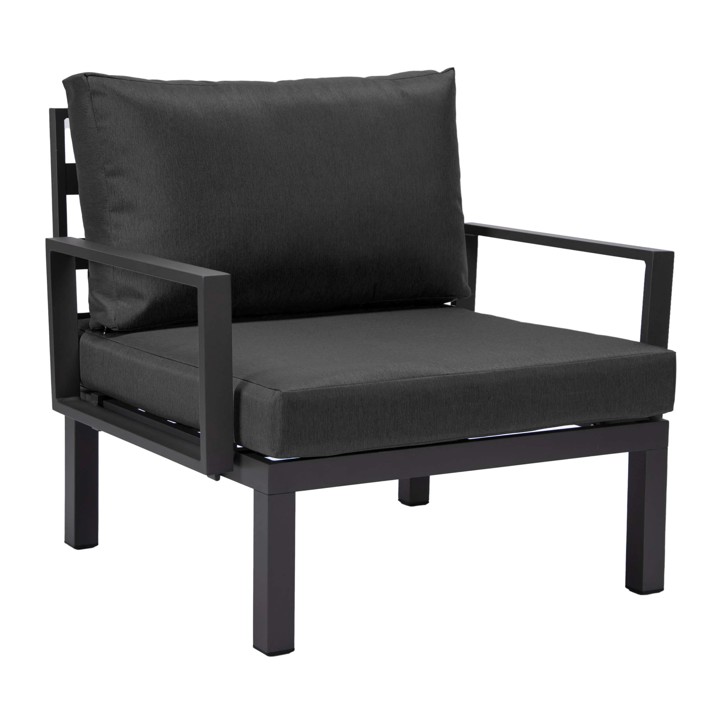 LeisureMod Hamilton 6-Piece Aluminum Patio Conversation Set With Cushions - Image 9