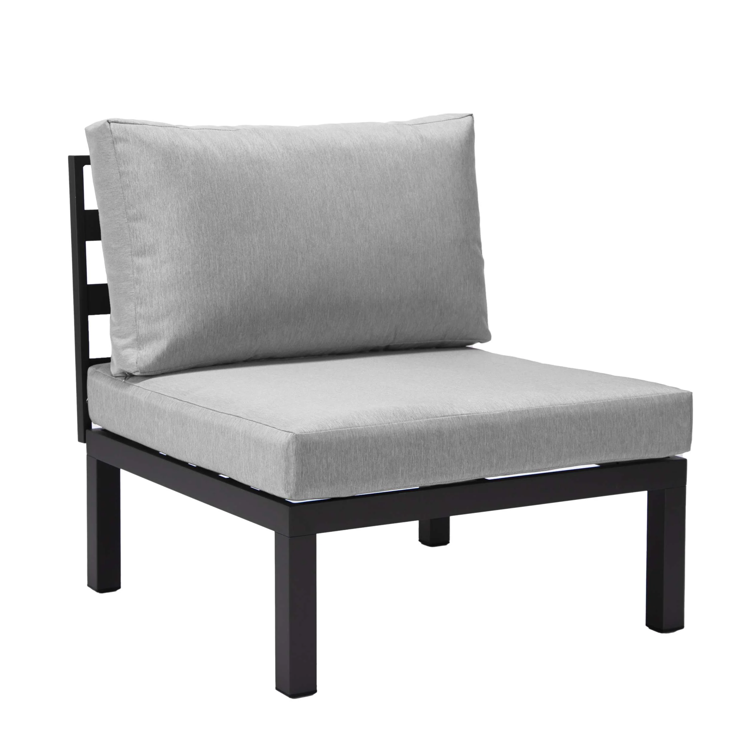 LeisureMod Hamilton 7-Piece Aluminum Patio Conversation Set With Coffee Table And Cushions - Image 69