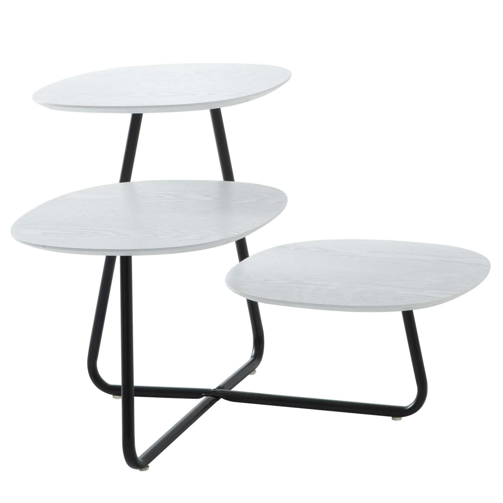 LeisureMod Hazelton Multi-Top End Tables with Manufactured Wood Top and Powder Coated Steel Frame - Image 43