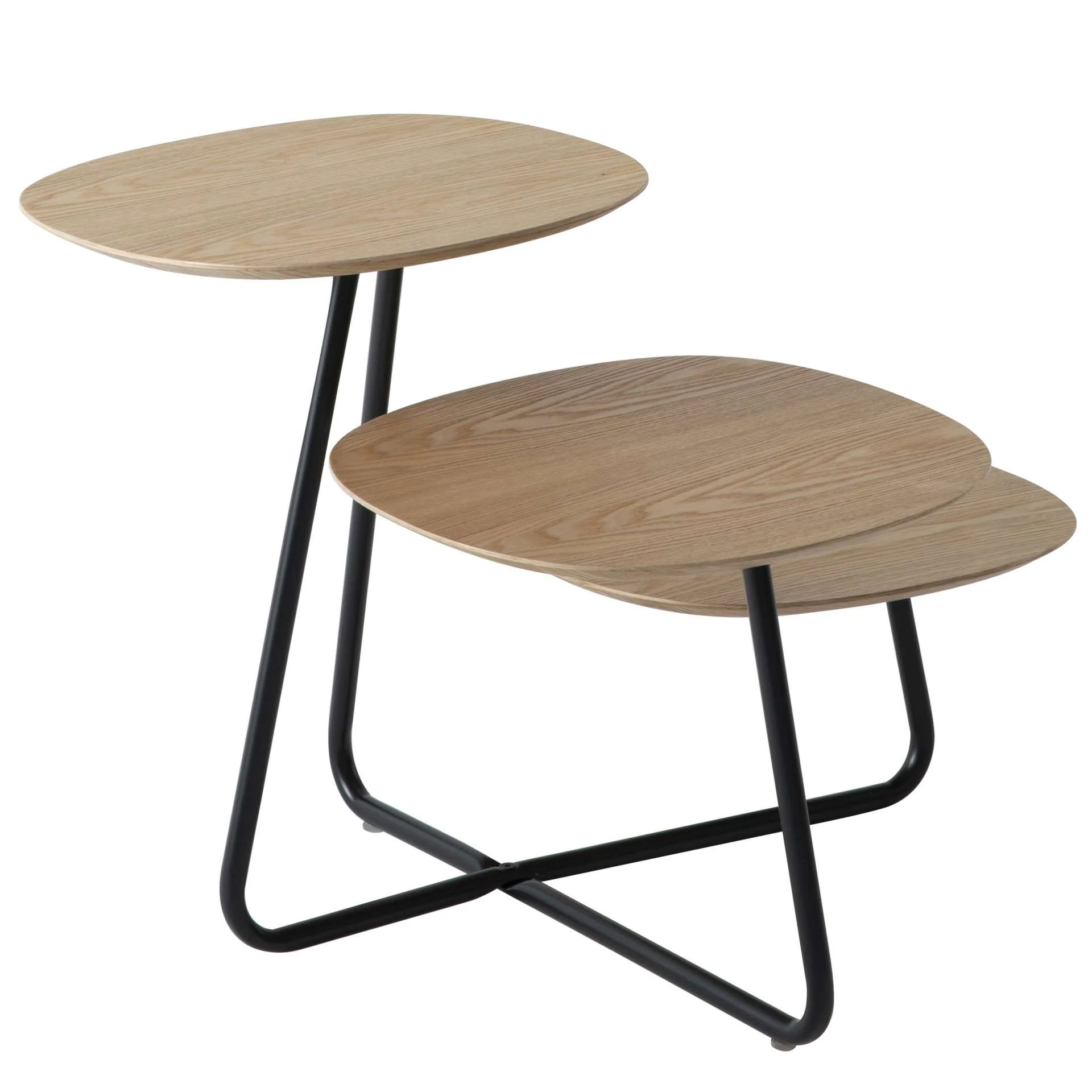 LeisureMod Hazelton Multi-Top End Tables with Manufactured Wood Top and Powder Coated Steel Frame - Image 6