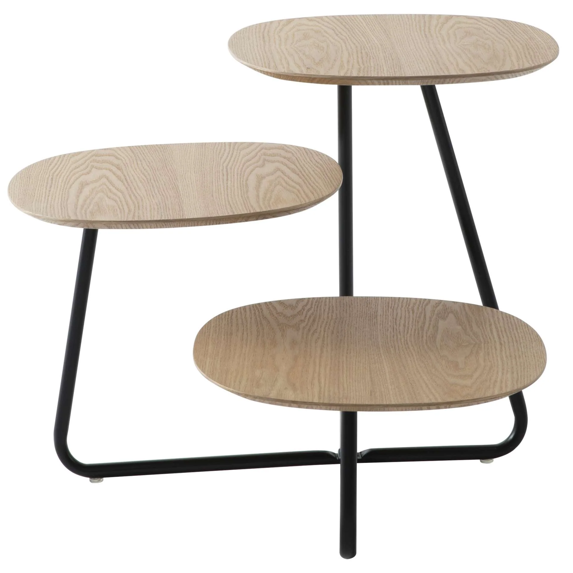 LeisureMod Hazelton Multi-Top End Tables with Manufactured Wood Top and Powder Coated Steel Frame - Image 7