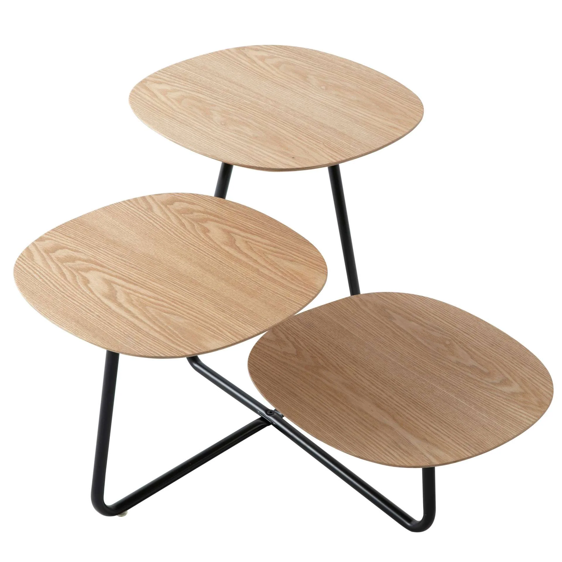LeisureMod Hazelton Multi-Top End Tables with Manufactured Wood Top and Powder Coated Steel Frame - Image 8