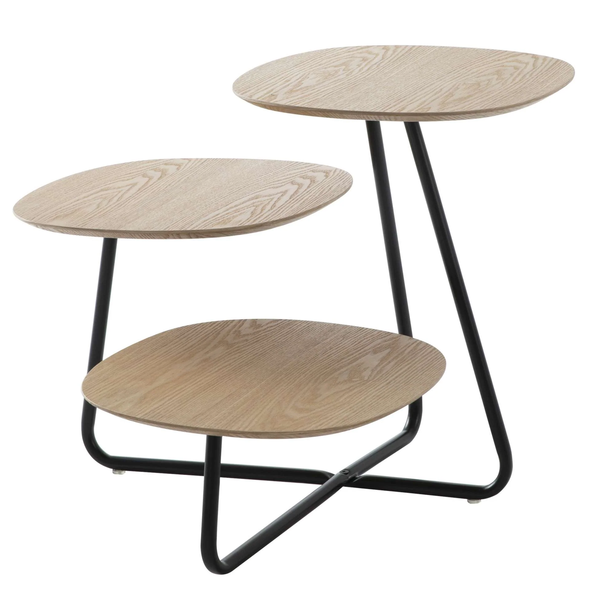 LeisureMod Hazelton Multi-Top End Tables with Manufactured Wood Top and Powder Coated Steel Frame - Image 9