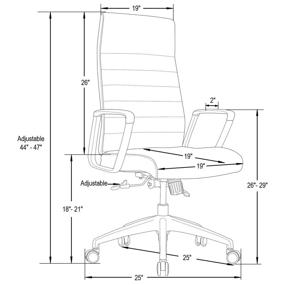 LeisureMod Hilton Modern High-Back Leather Office Chair - Image 19