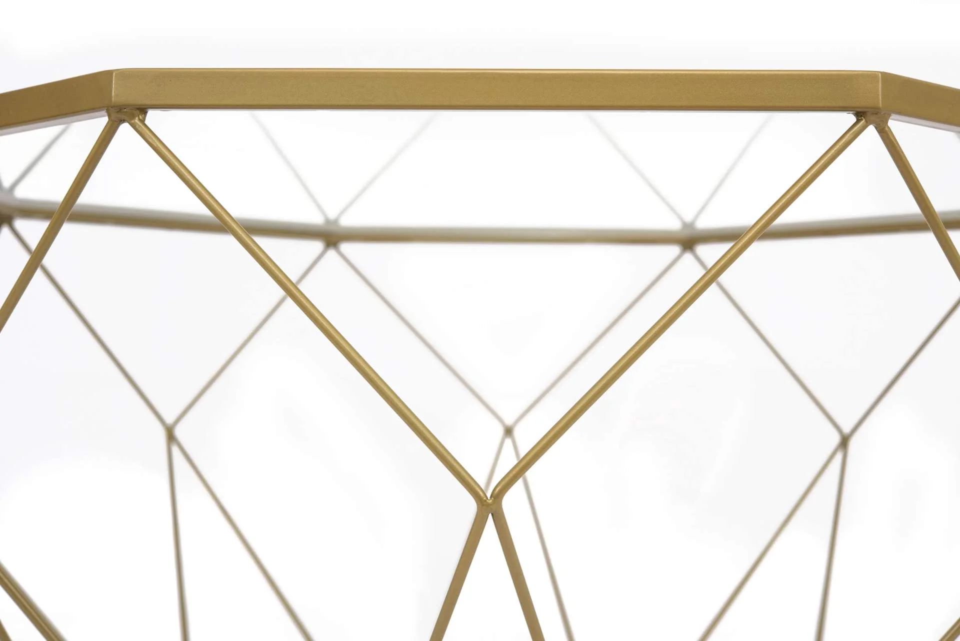LeisureMod Jefferson Leather Armchair with Gold Frame and Large Octagon Coffee Table with Geometric Base - Image 40