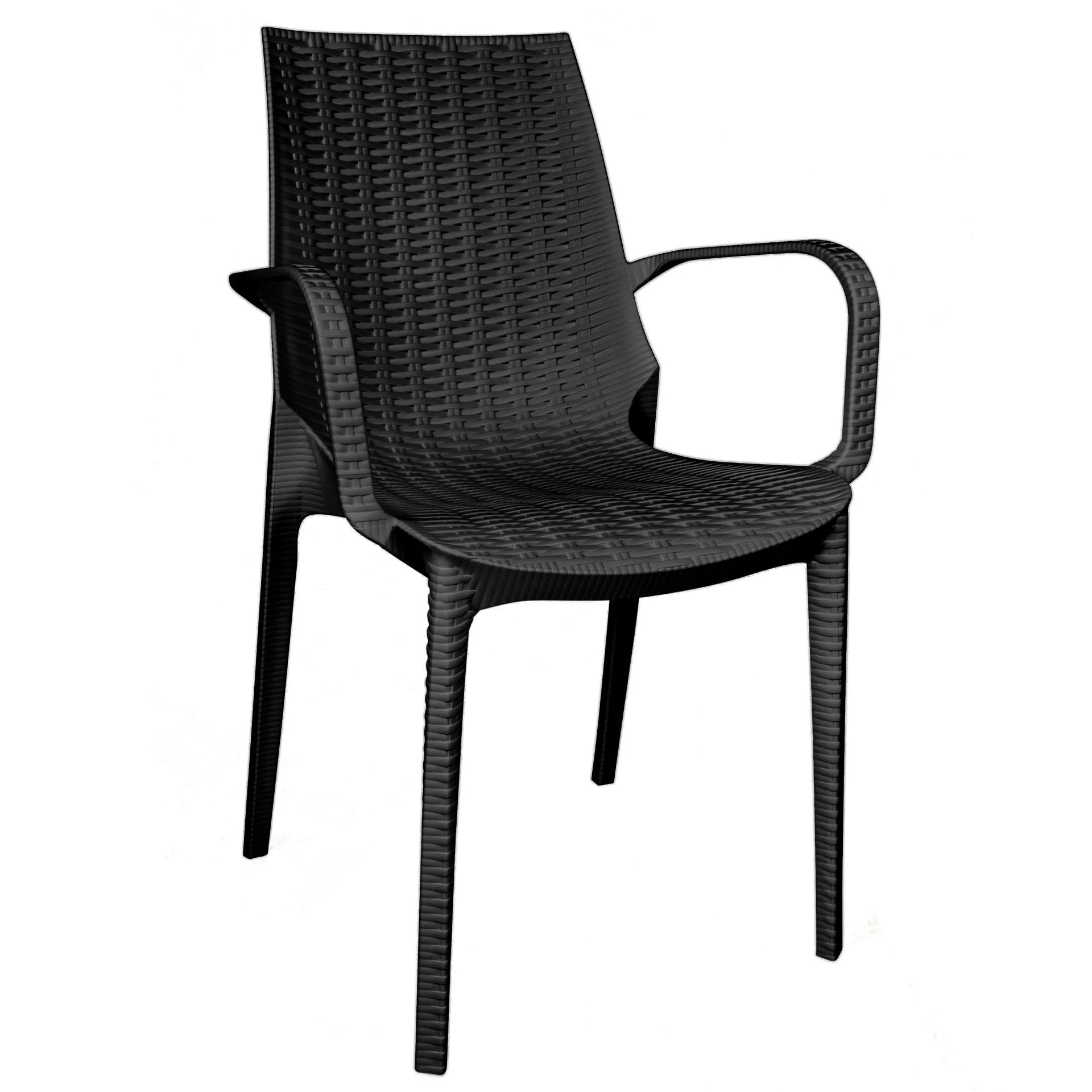 LeisureMod Kent Mid-Century 7-Piece Rectangular Outdoor Dining Set with 4 Side Chairs and 2 Armchairs - Image 54