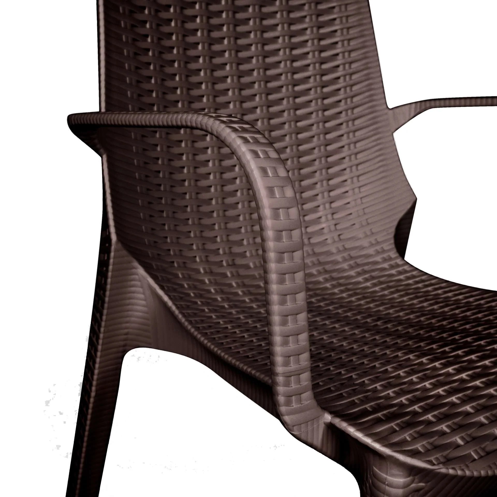LeisureMod Kent Outdoor Patio Plastic Dining Arm Chair, Set of 4 - KCA21BR4 - Image 10