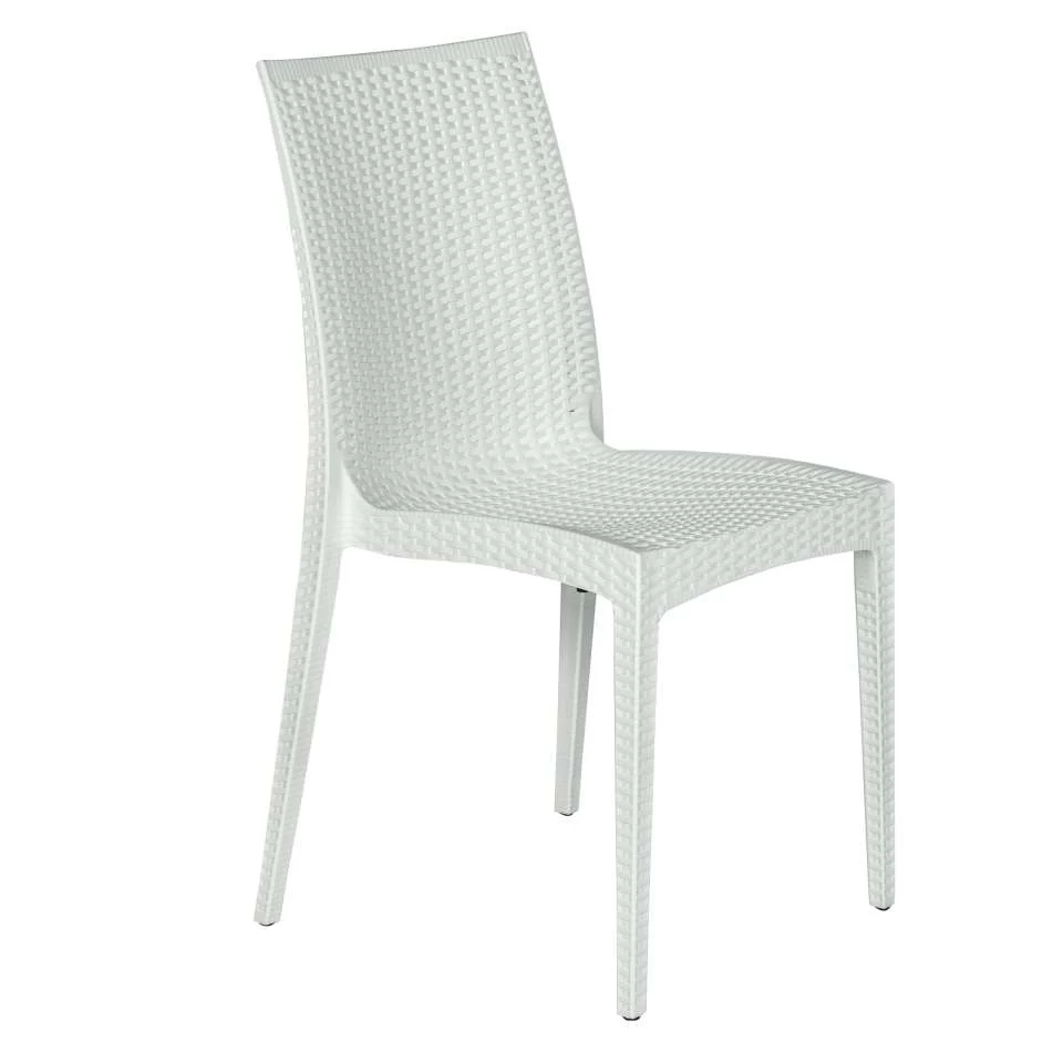 LeisureMod Mace 3-Piece Outdoor Dining Set with Plastic Square Table and 2 Stackable Chairs with Weave Design - Image 24