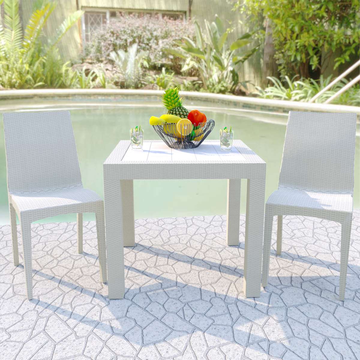LeisureMod Mace Weave Design Outdoor Dining Table - MT31BL - Image 13