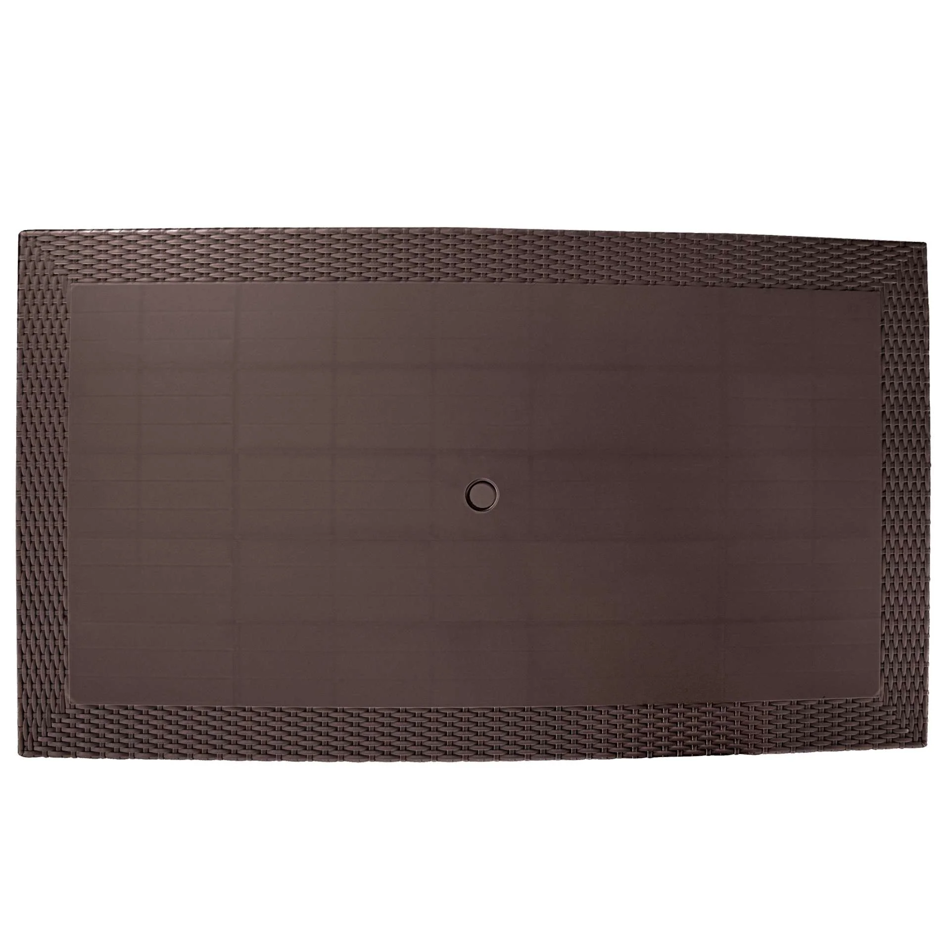 LeisureMod Mace Weave Design Outdoor Dining Table - MT55BL - Image 11