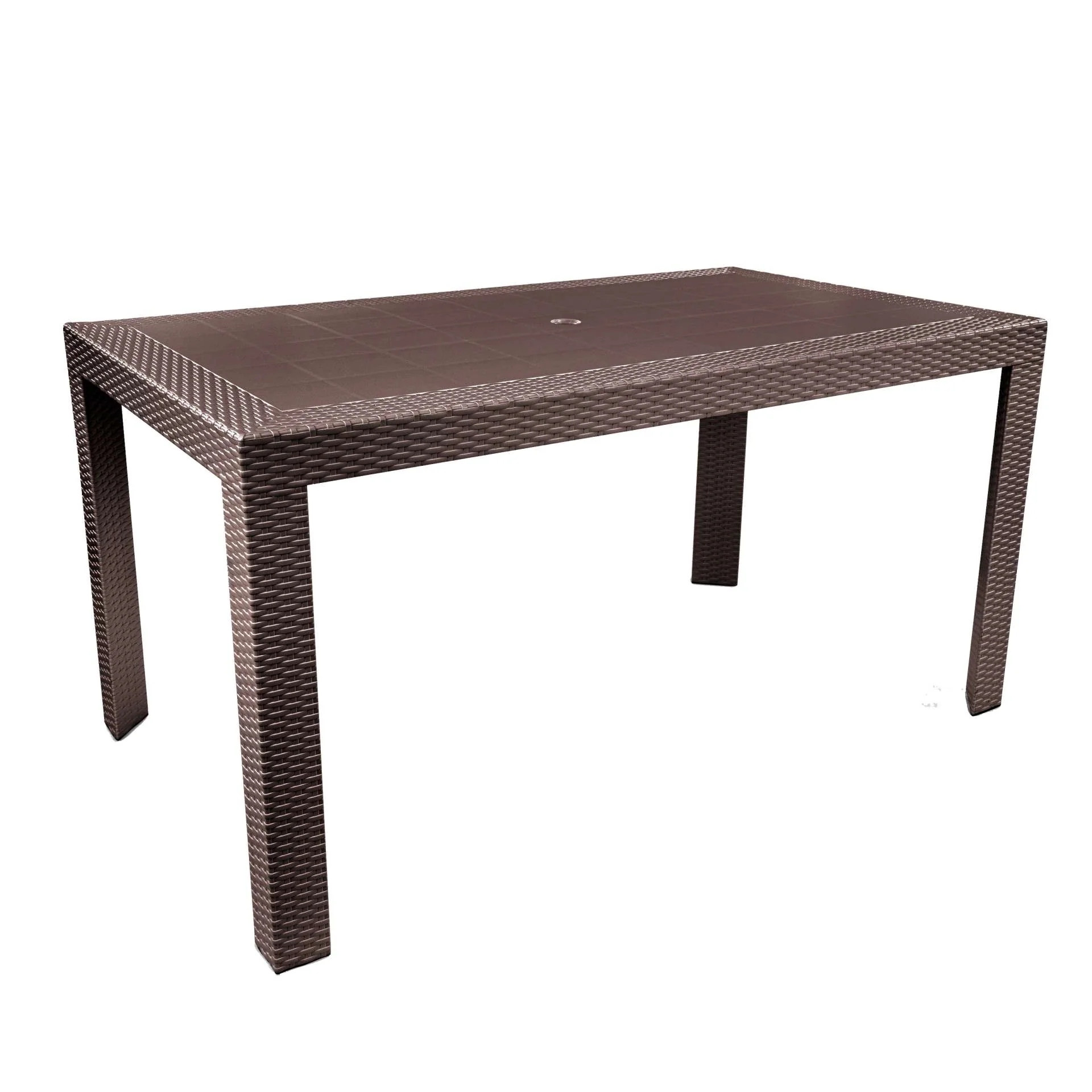 LeisureMod Mace Weave Design Outdoor Dining Table - MT55BL - Image 12