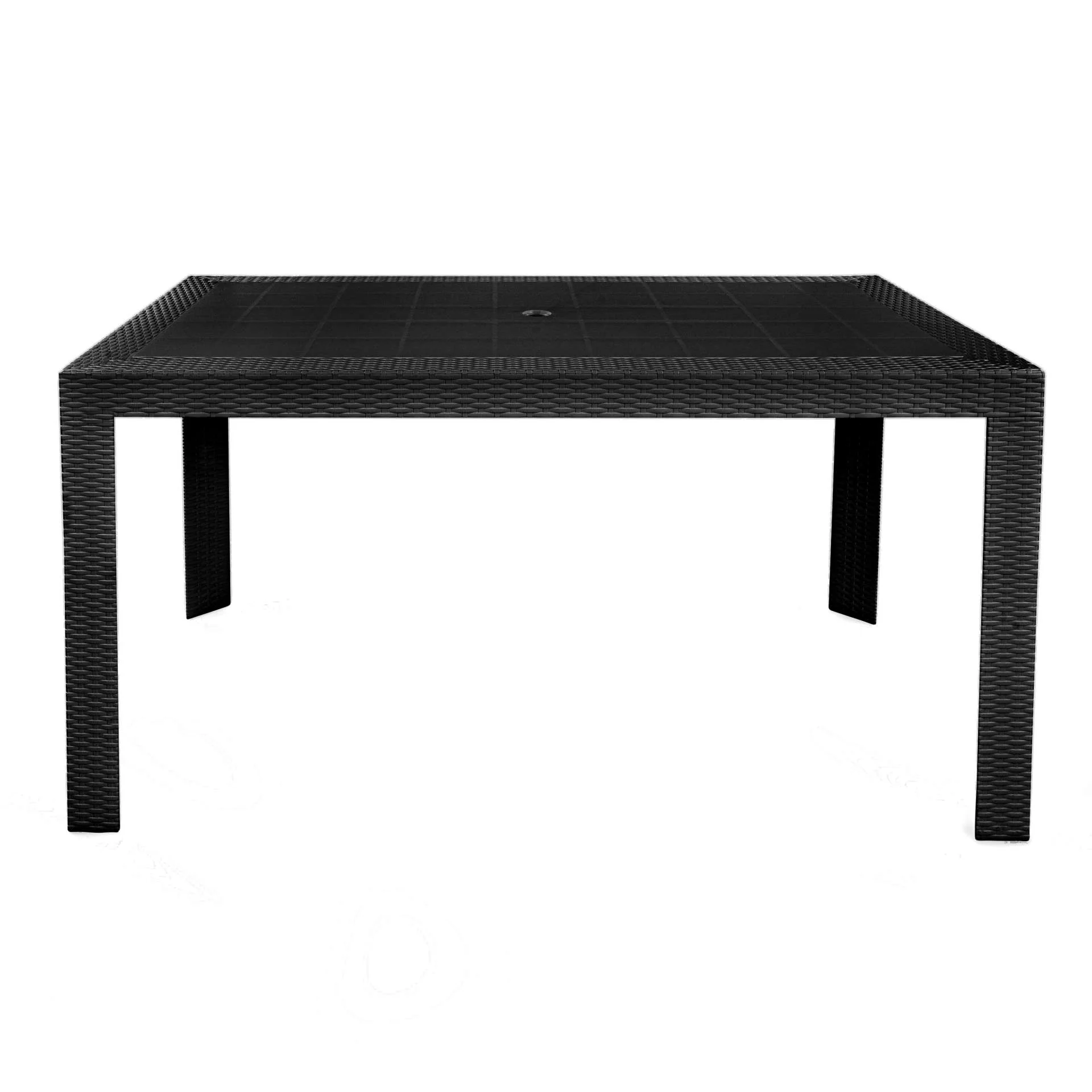 LeisureMod Mace Weave Design Outdoor Dining Table - MT55BL - Image 2