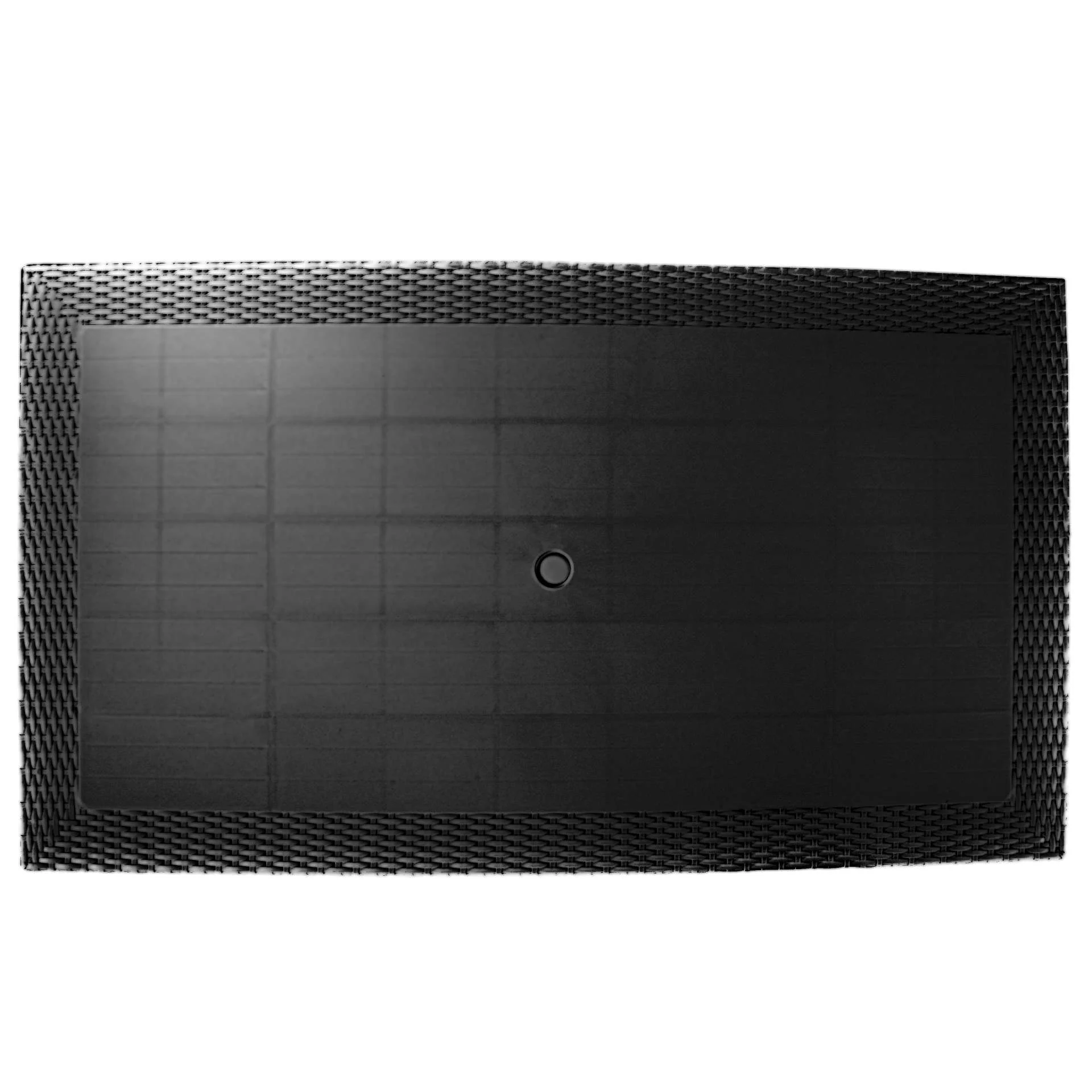 LeisureMod Mace Weave Design Outdoor Dining Table - MT55BL - Image 4