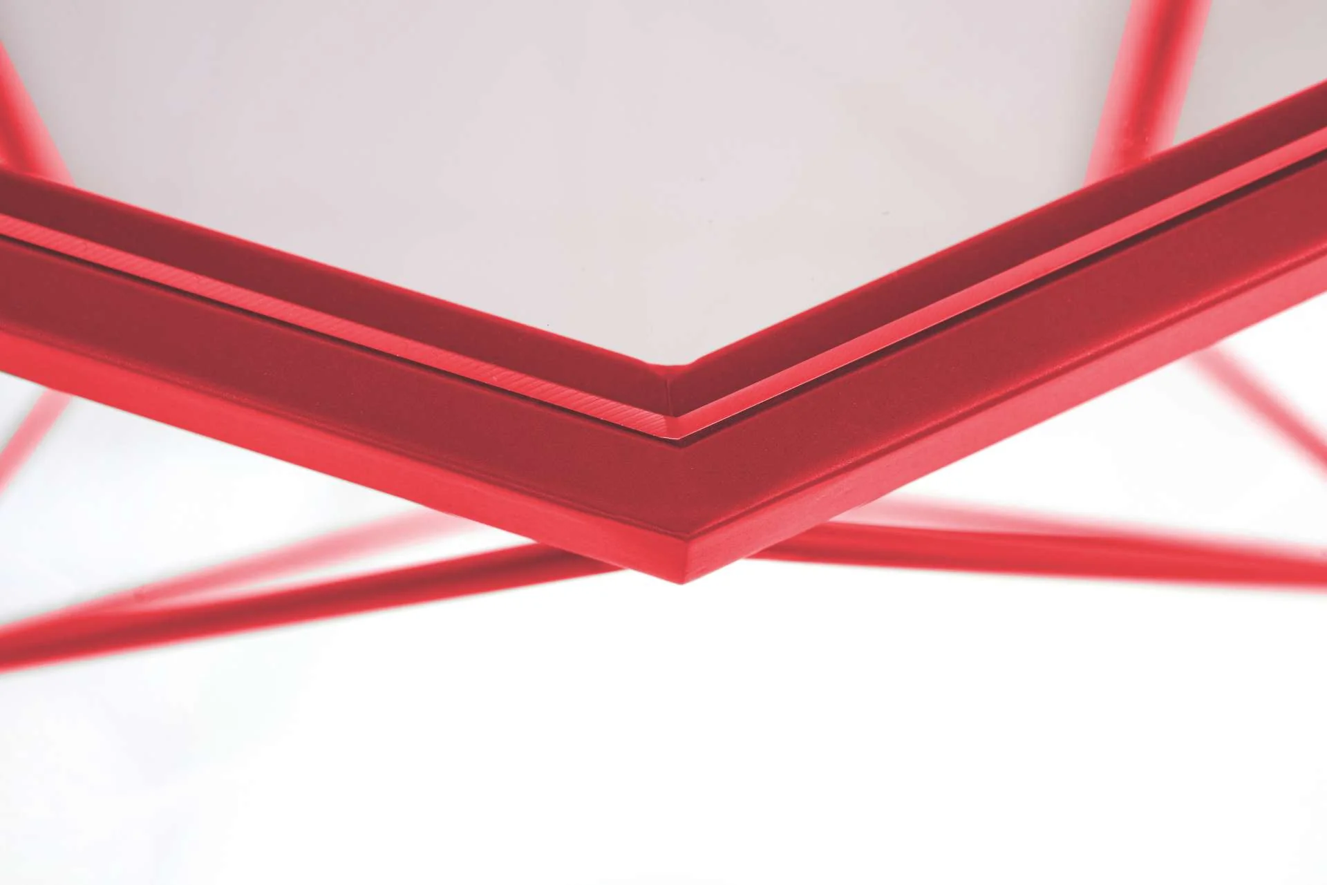 LeisureMod Malibu Large Modern Octagon Glass Top Coffee Table With Geometric Base - Image 16