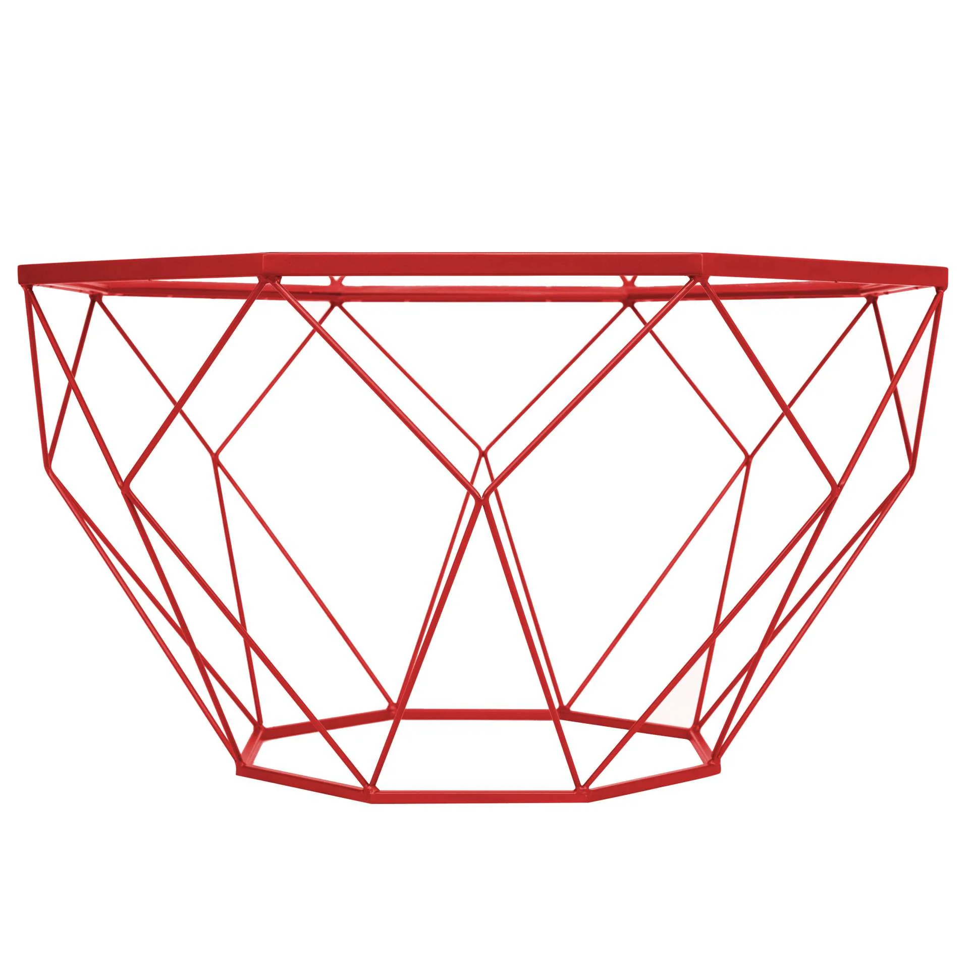 LeisureMod Malibu Large Modern Octagon Glass Top Coffee Table With Geometric Base - Image 18