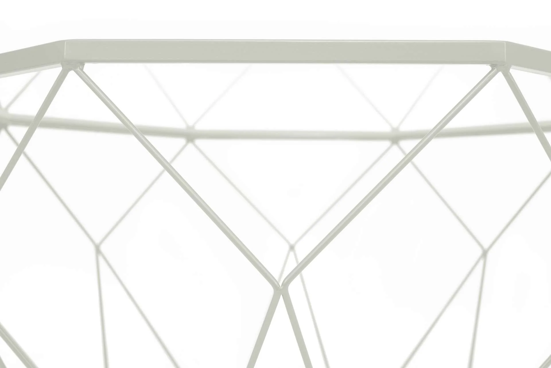LeisureMod Malibu Large Modern Octagon Glass Top Coffee Table With Geometric Base - Image 21