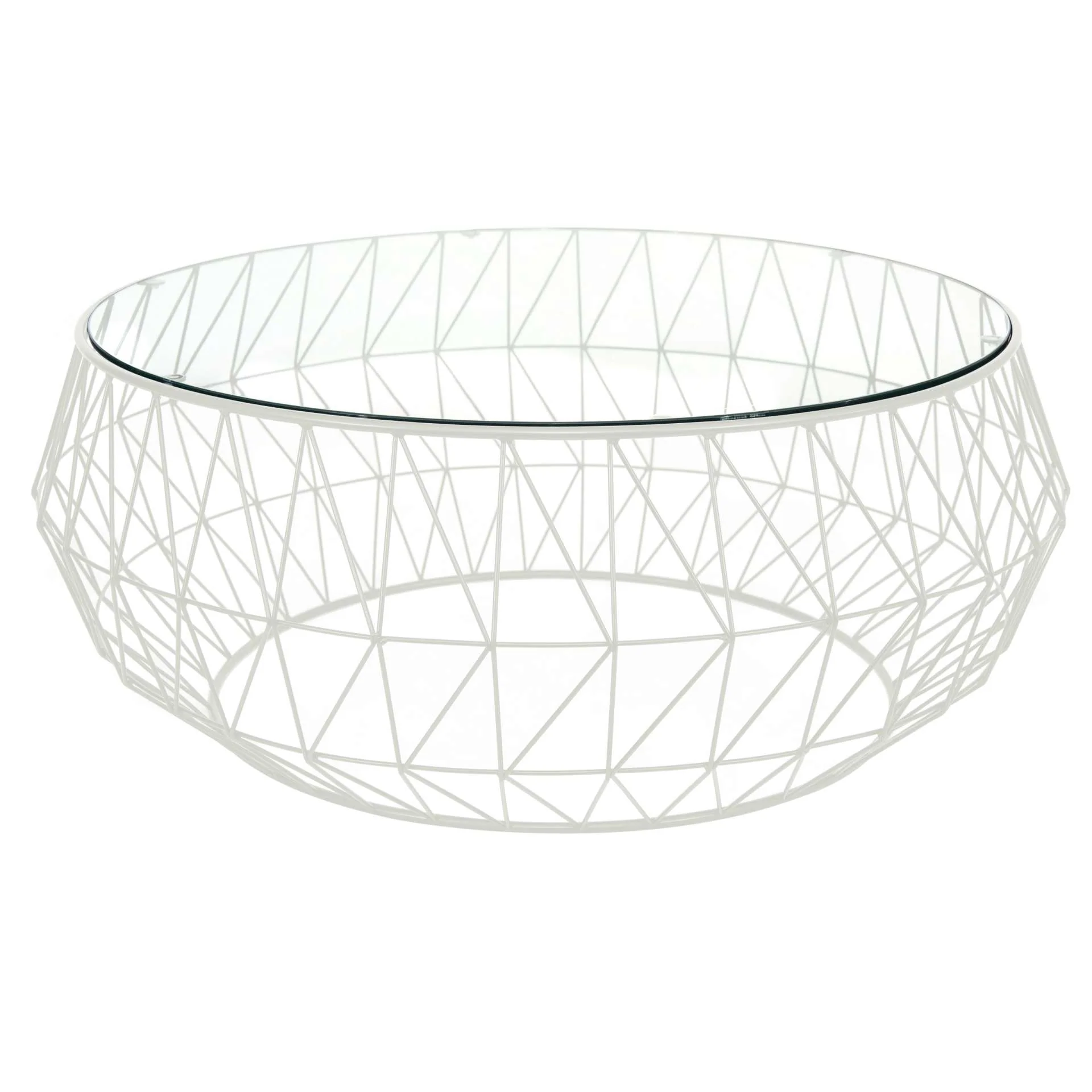 LeisureMod Malibu Modern Round Glass Top Coffee Table With Metal Base - Image 32