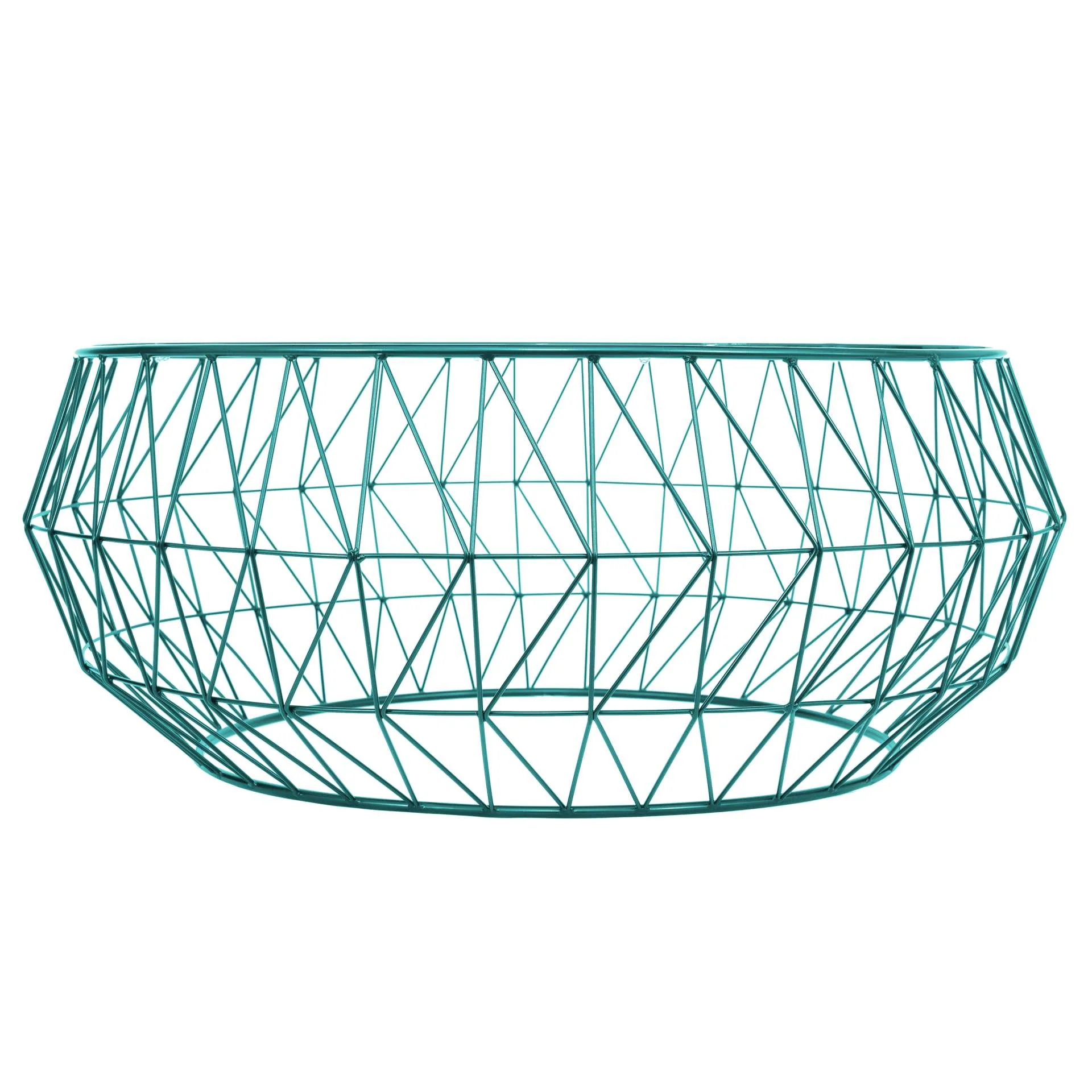 LeisureMod Malibu Modern Round Glass Top Coffee Table With Metal Base - Image 5