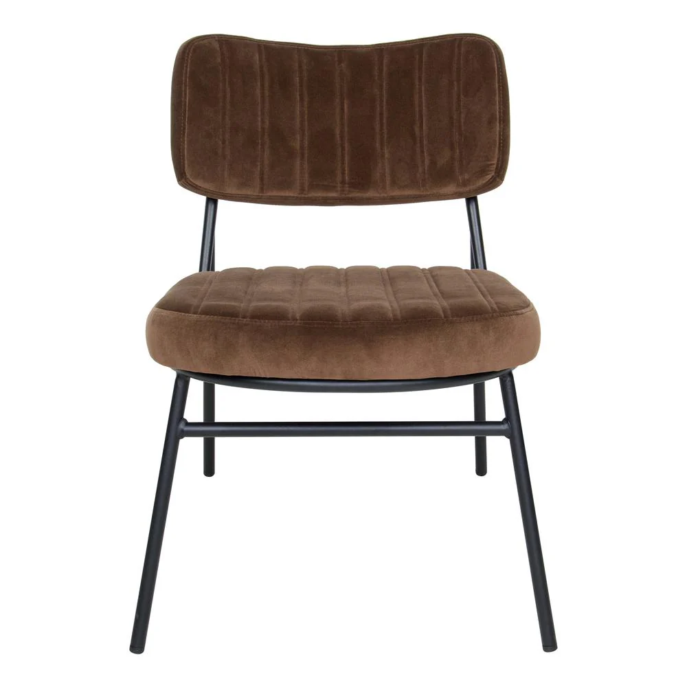 LeisureMod Marilane Velvet Accent Chair With Metal Frame Set of 2 - Image 2