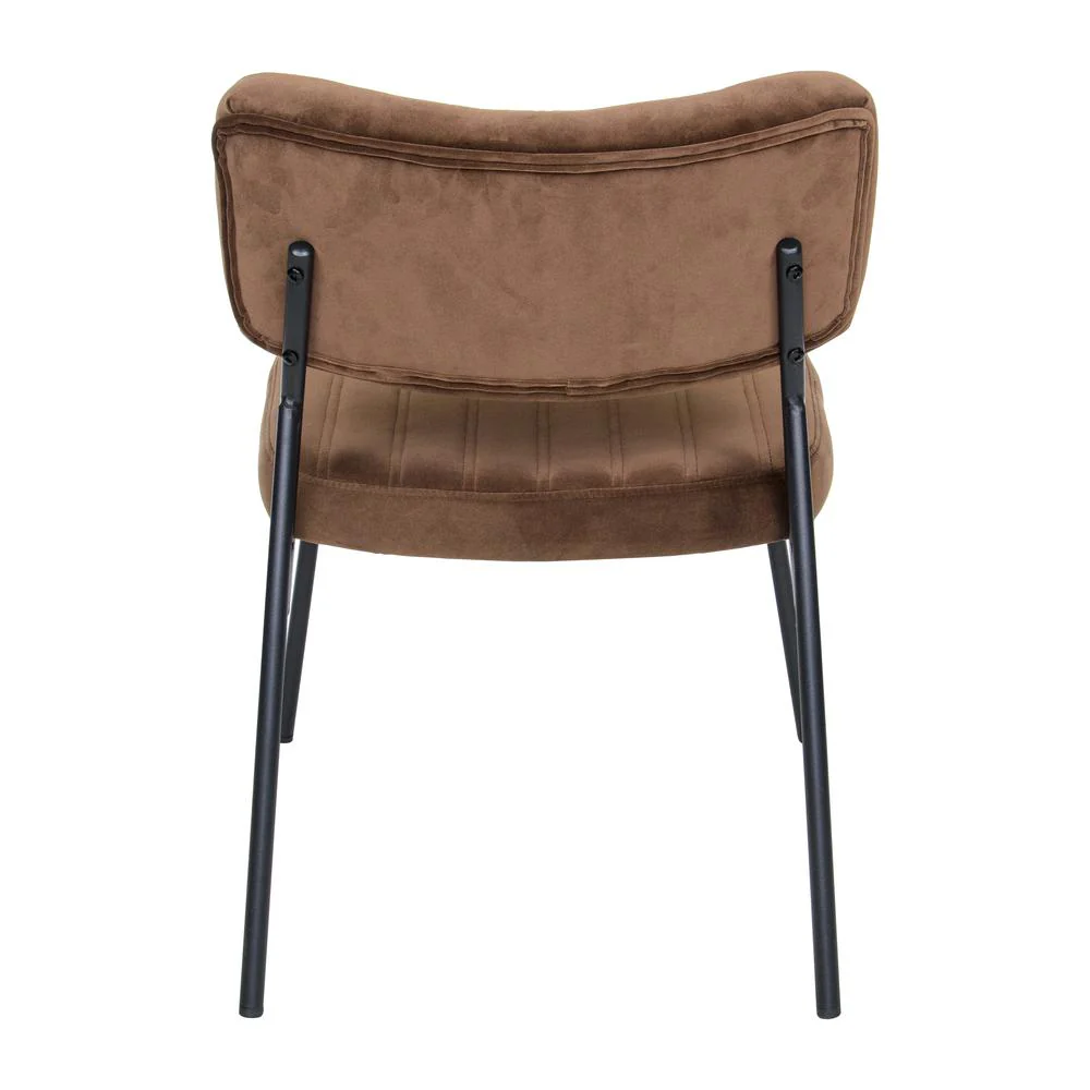 LeisureMod Marilane Velvet Accent Chair With Metal Frame Set of 2 - Image 3