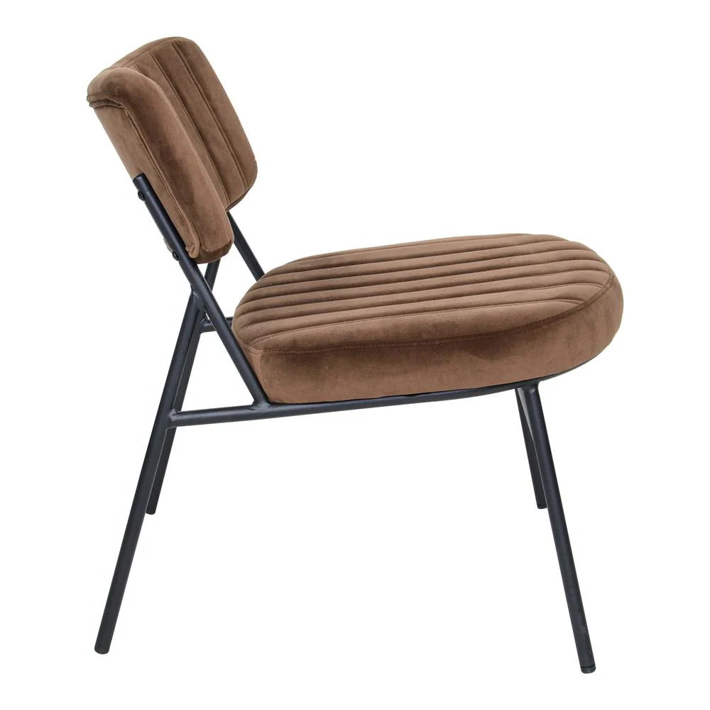 LeisureMod Marilane Velvet Accent Chair With Metal Frame Set of 2 - Image 6